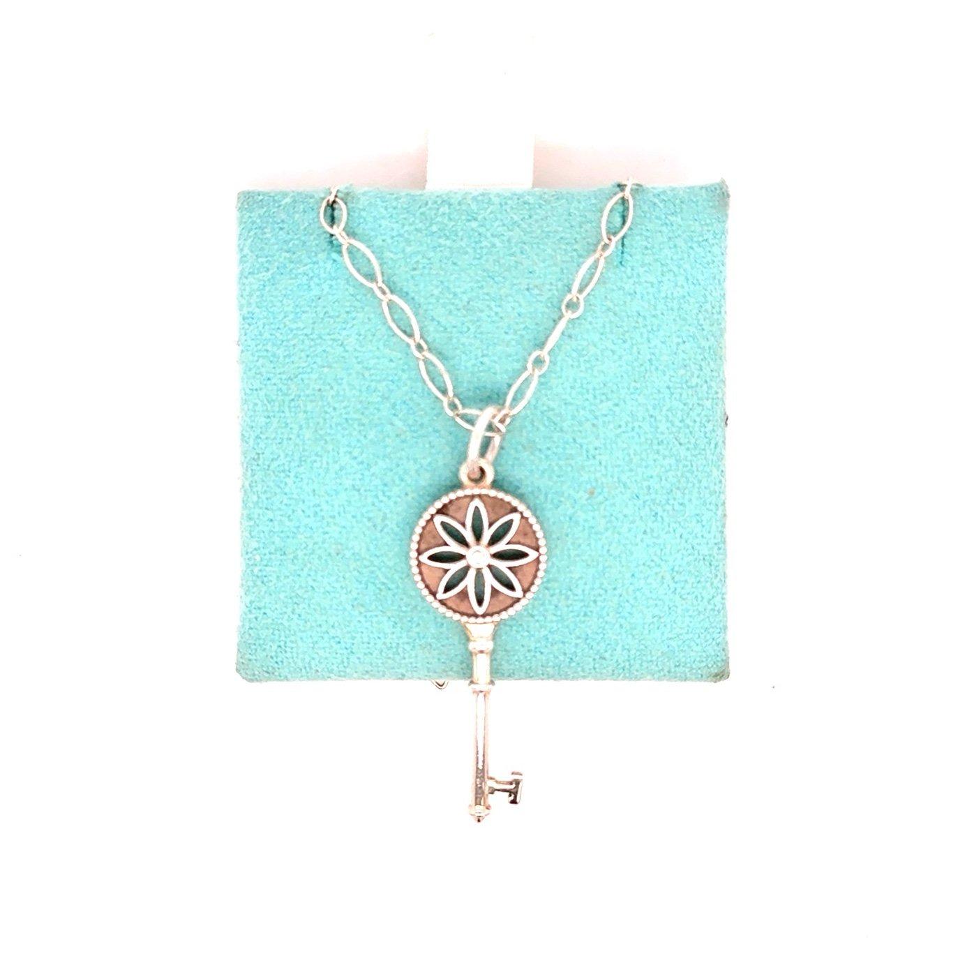 T&Co. 925 Diamond Daisy Key Necklace