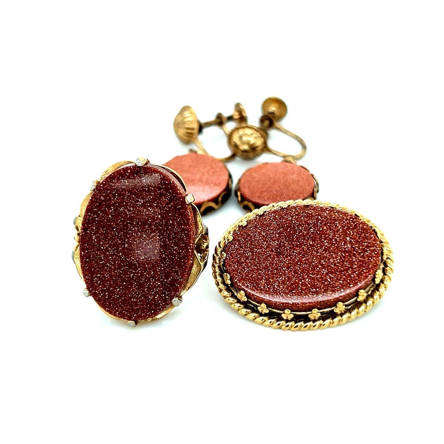 Brown Glitterry Jewelry Set