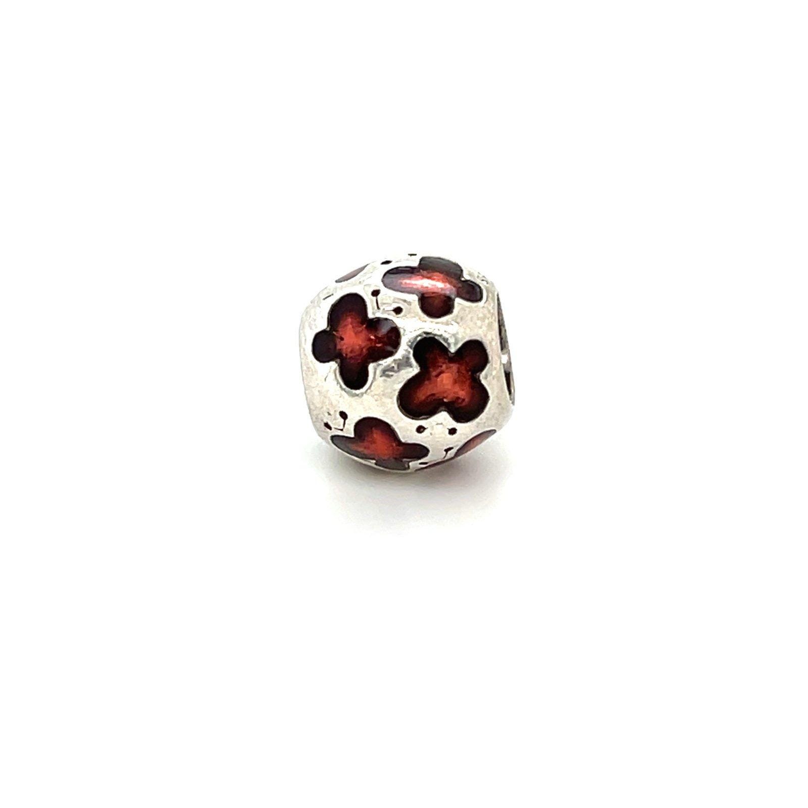 Pandora Red Enamel Butterfly Charm