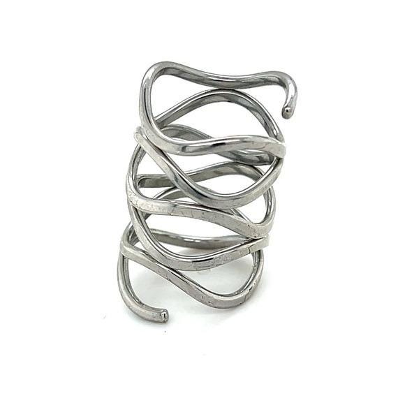 Silver Colored Spiral Ring