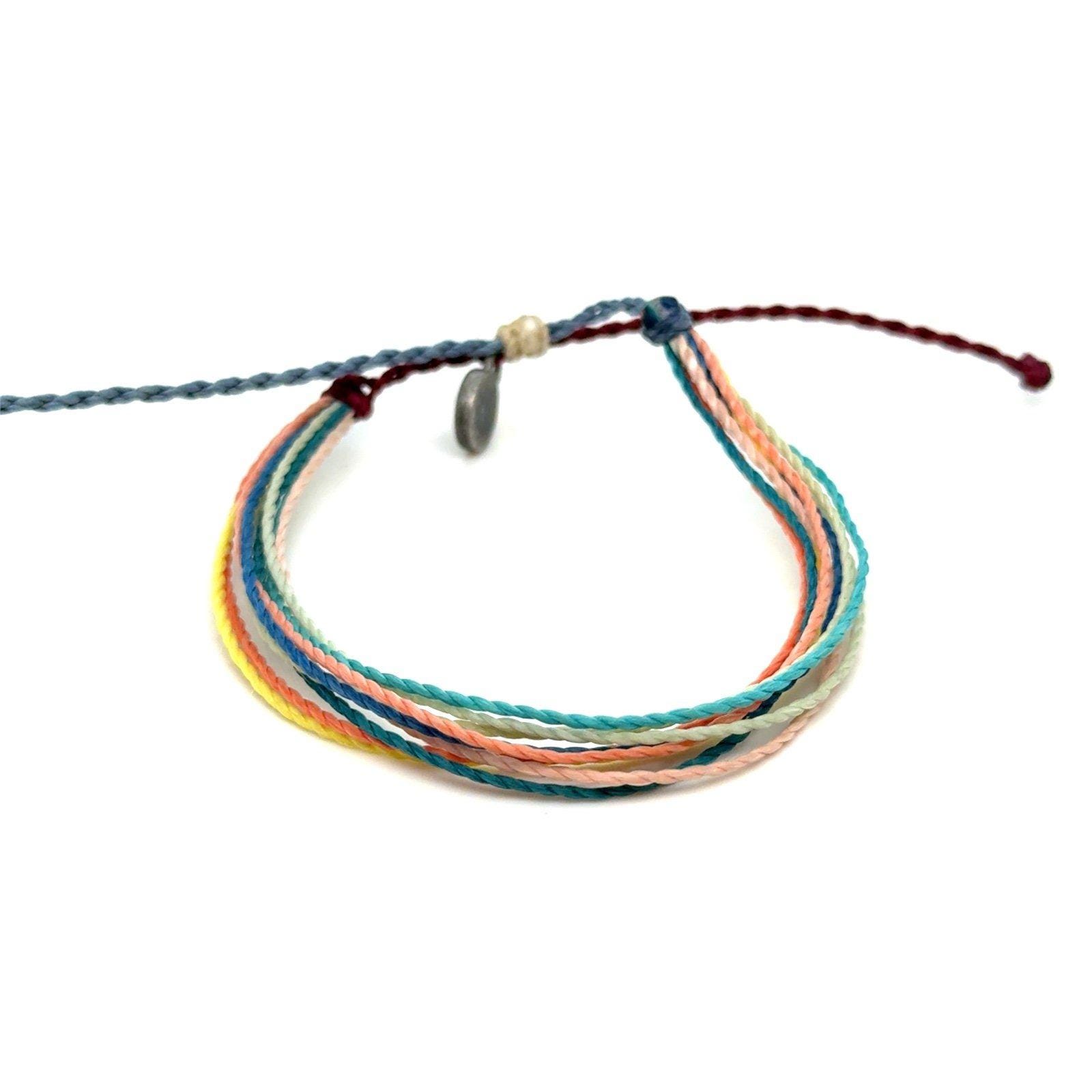 Pura Vida Blue/Maroon Adjuster Bracelet