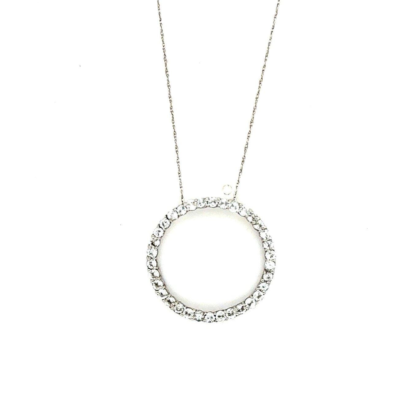 10k White Gold Eternity Necklace