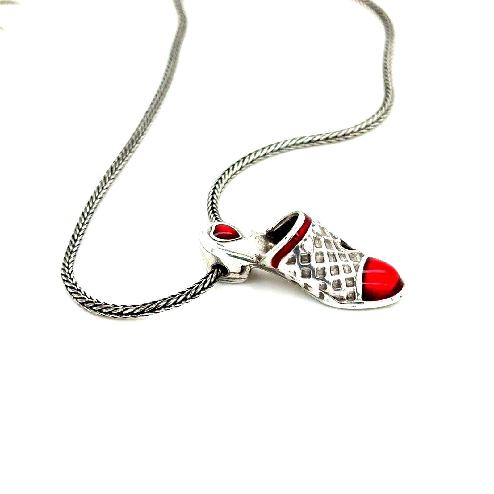 Brighton Red Enamel Shoe Necklace
