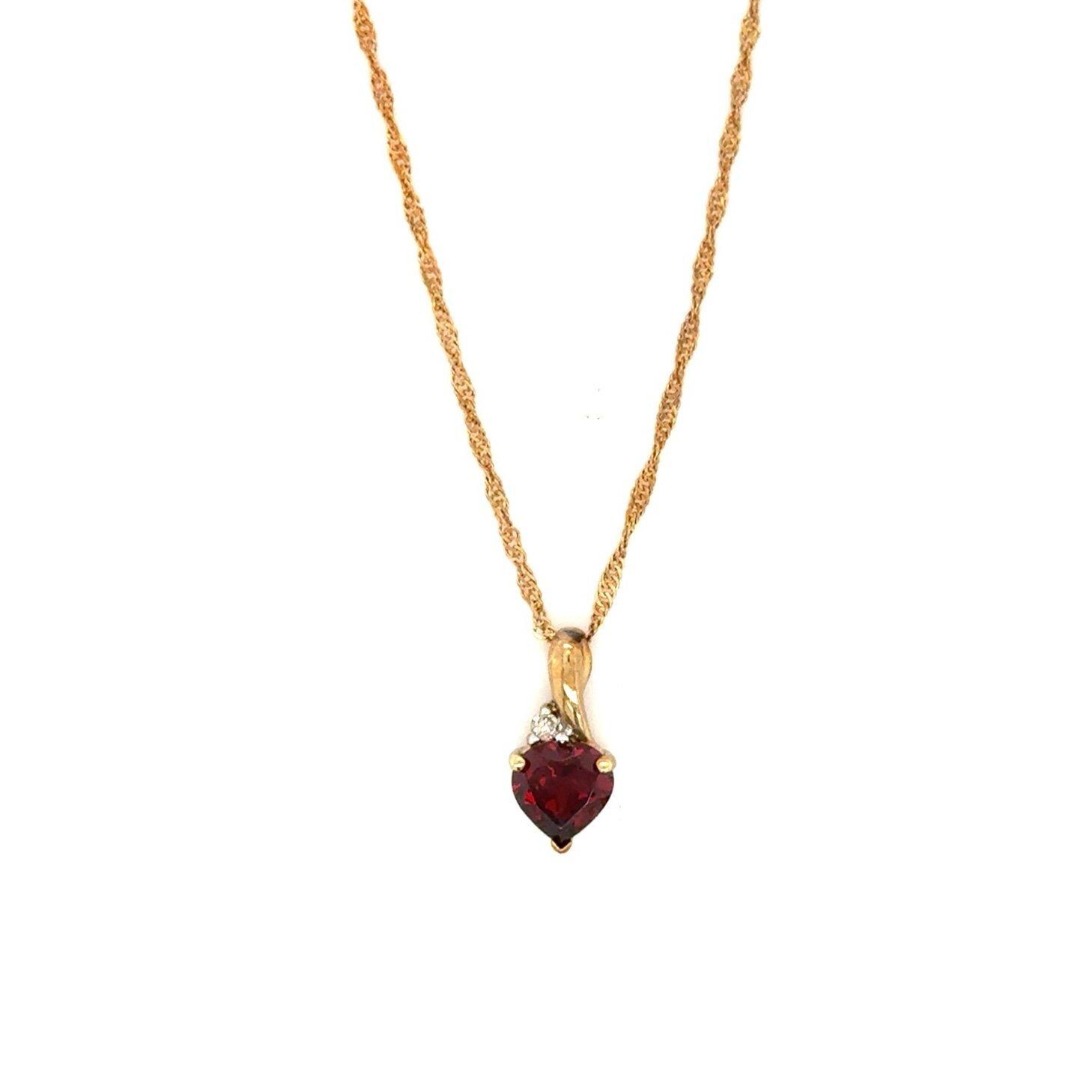 14k/10K Garnet/Diamond Neklace