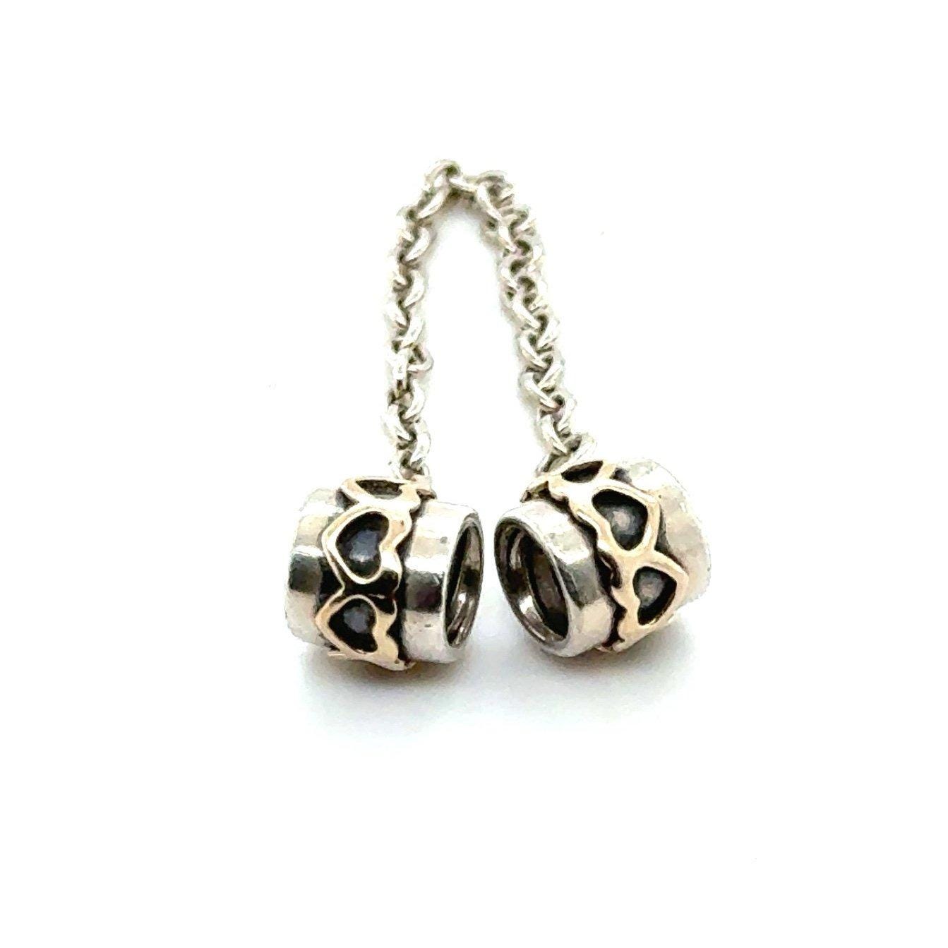 Pandora Two-Tone Hearts Safety Chain