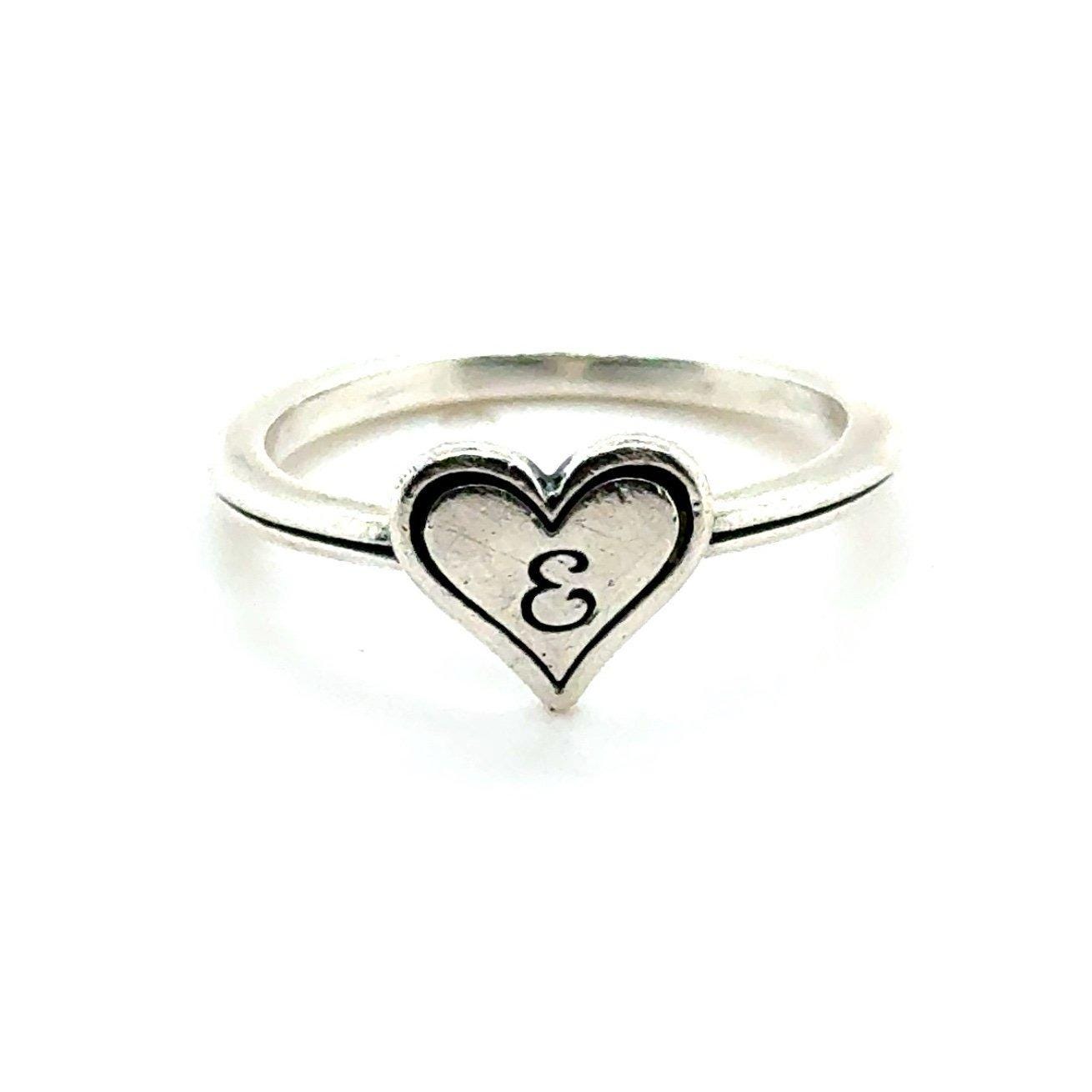 James Avery Delicate Heart Initial E Ring