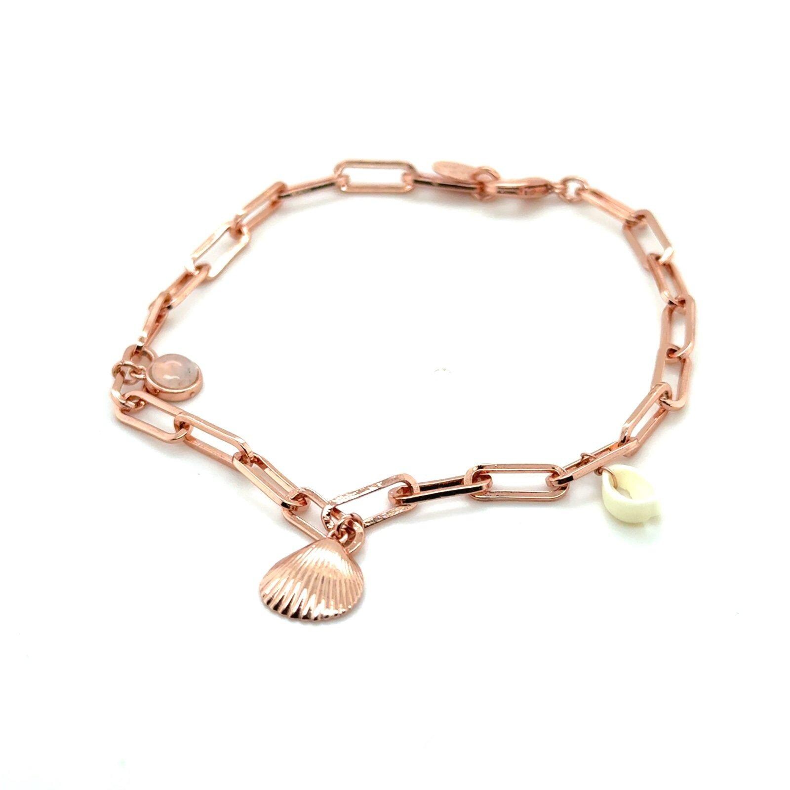 Pura Vida Rose Gold Beach Charm Bracelet