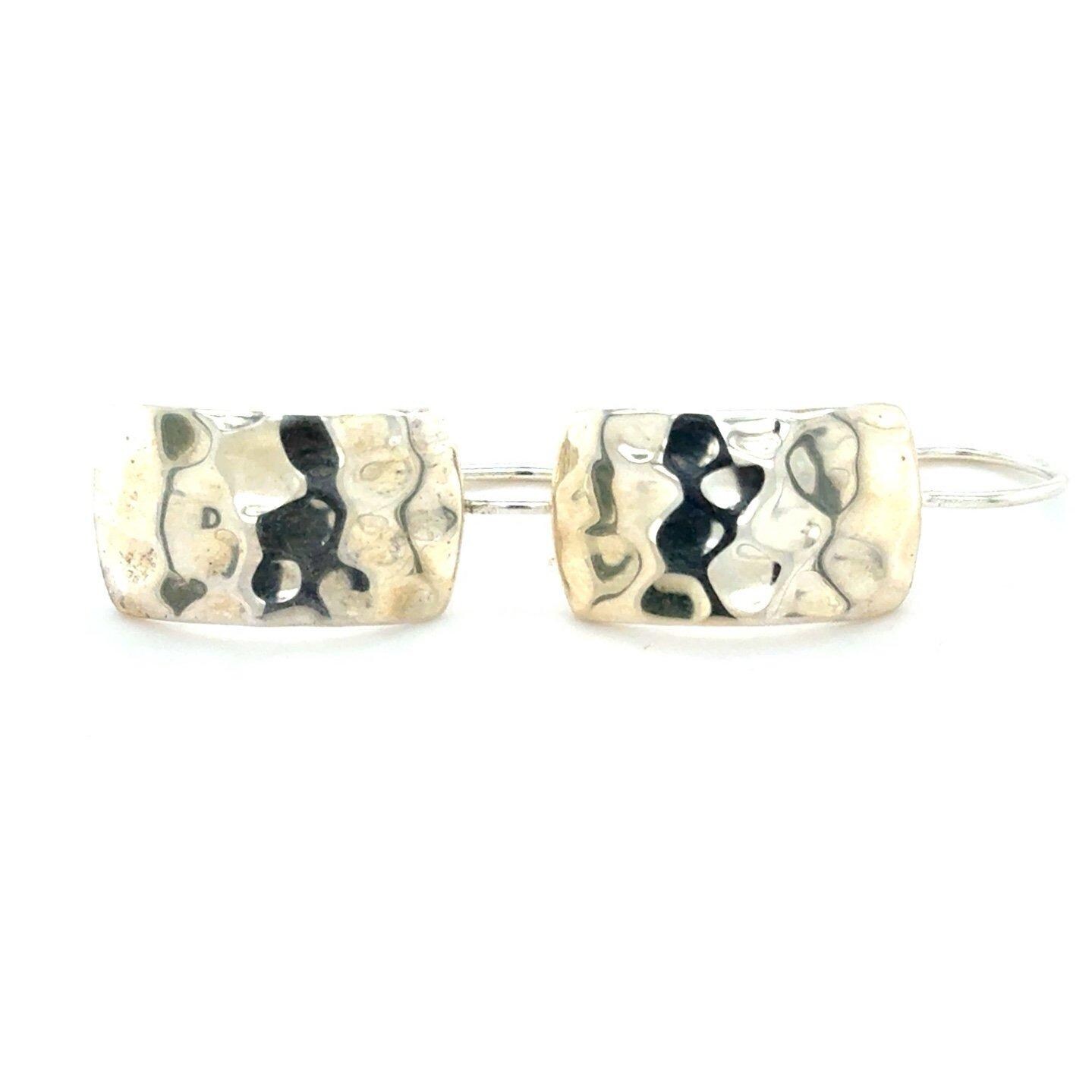 Silpada 925 Hammered Rectangular Drop Earrings