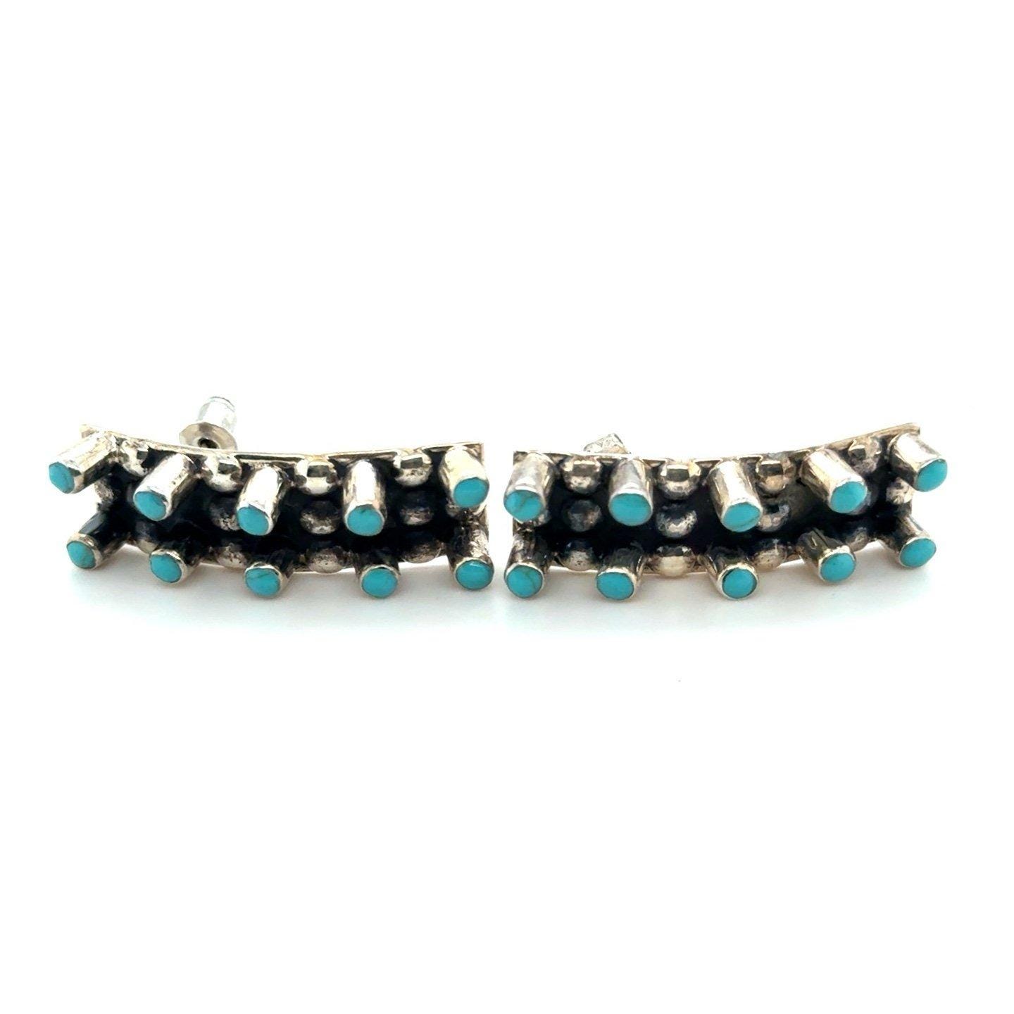 925 MEXICO Turquoise Post Earrings