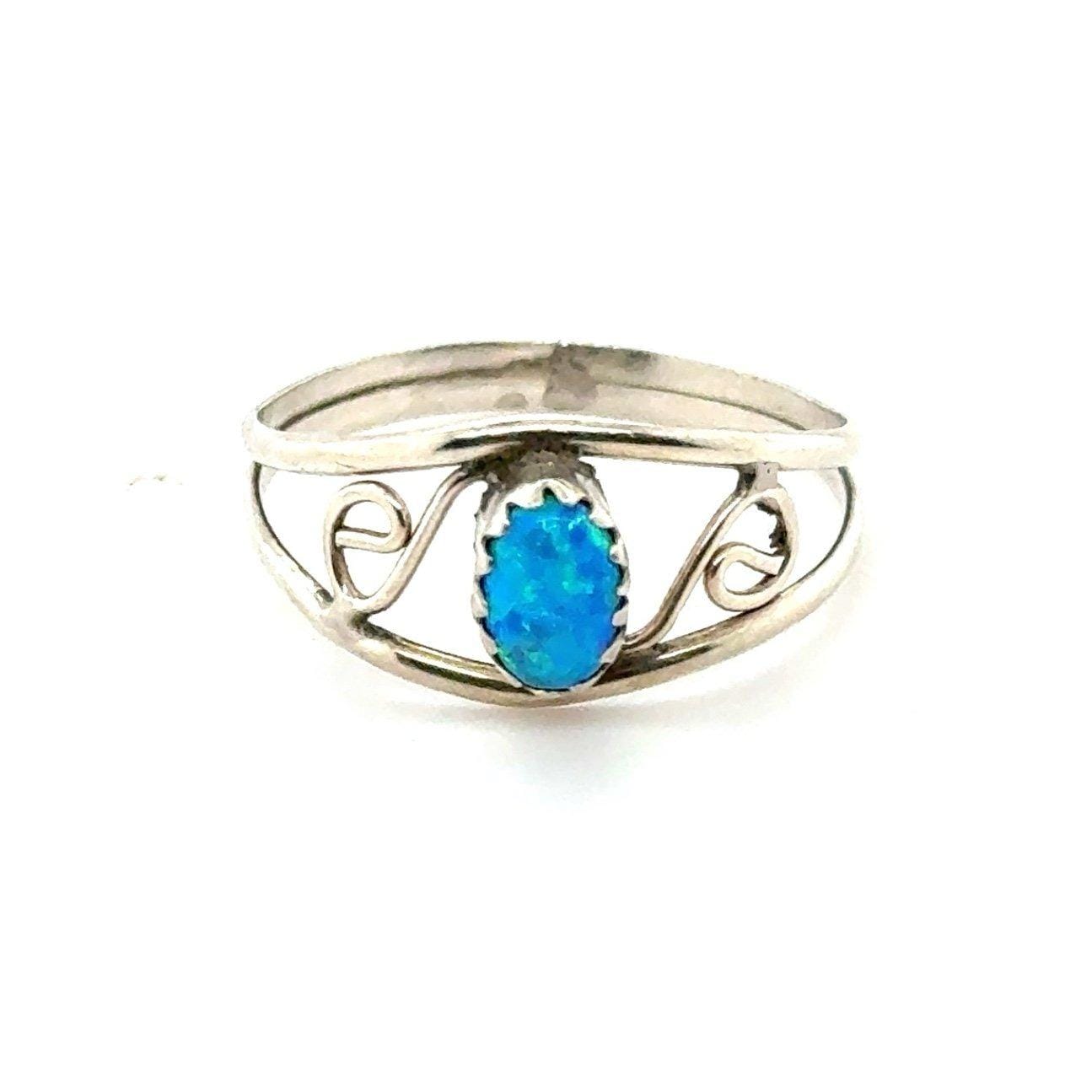 Silver 925 Delicate Opal Ring