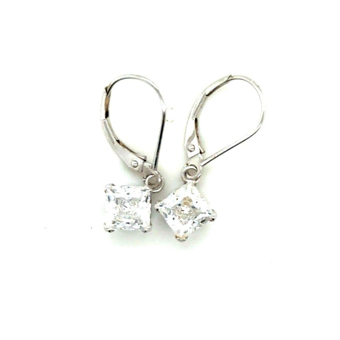 Sparkling Cz 14K Gold Dangle Earrings
