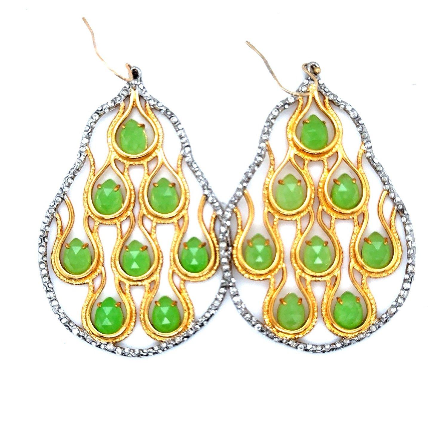 Alexis Bittar Green Stones Earrings