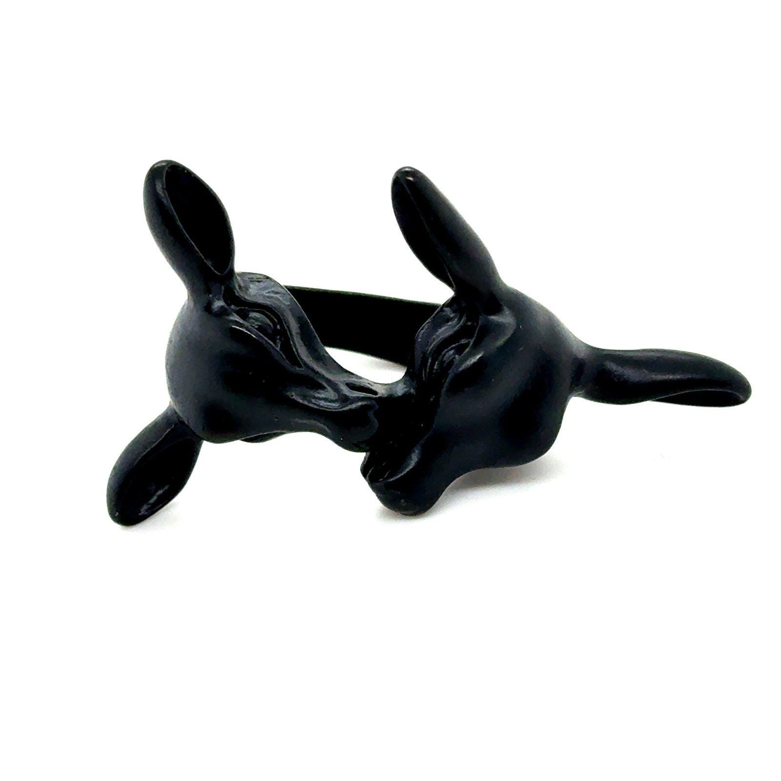 2 Kissing Dear Black Ring