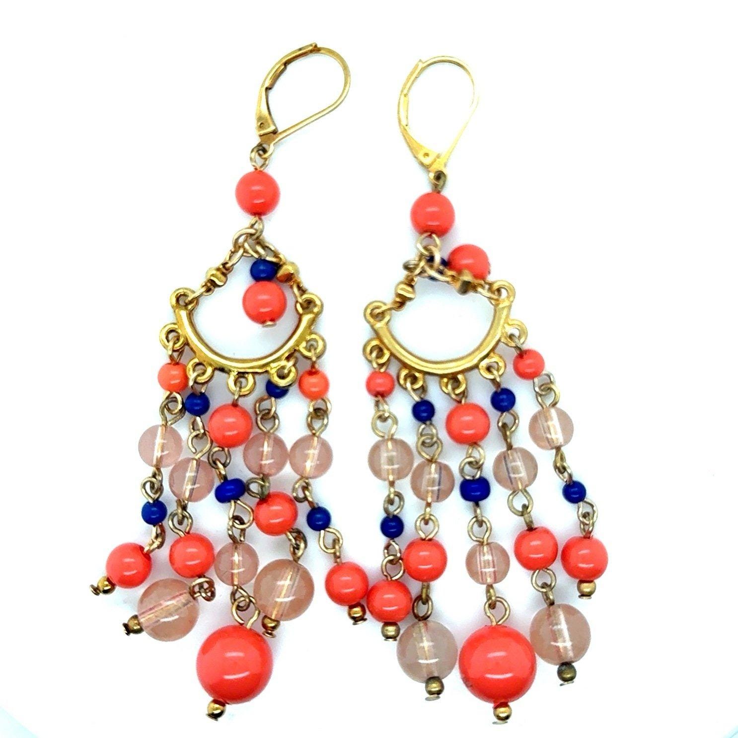 Pink/Blue/Orange Earrings