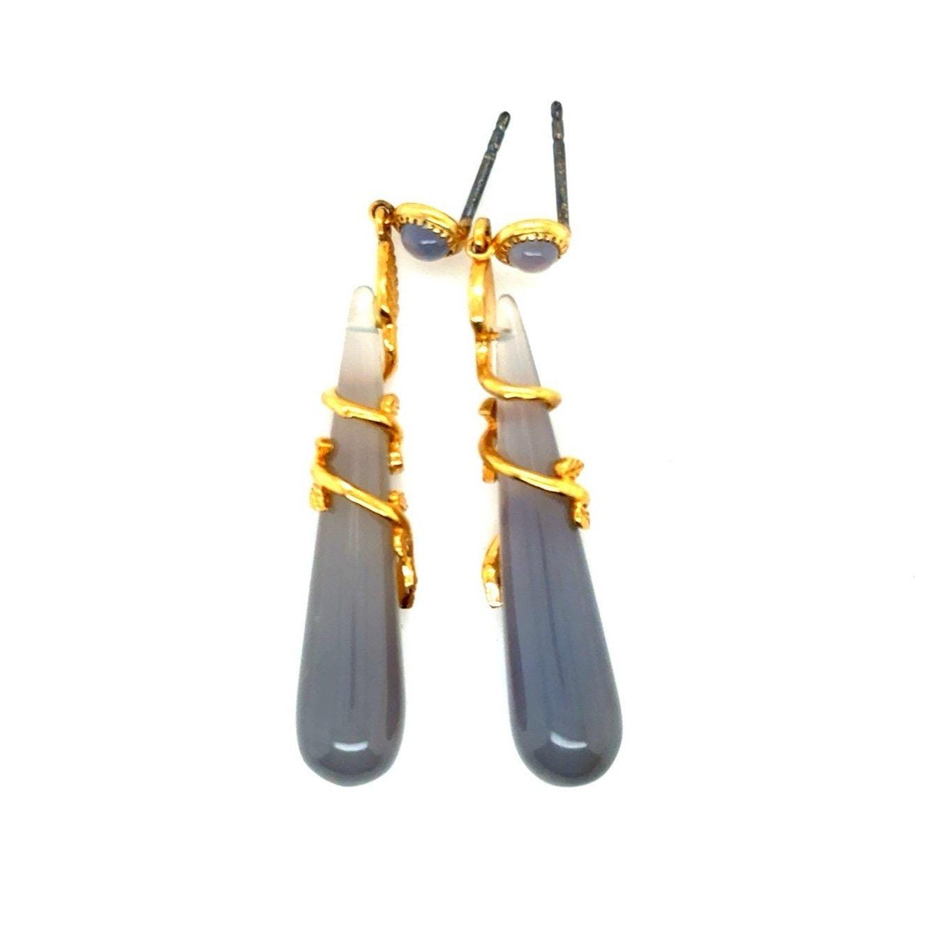 Wrapped Vine Stone Earirngs