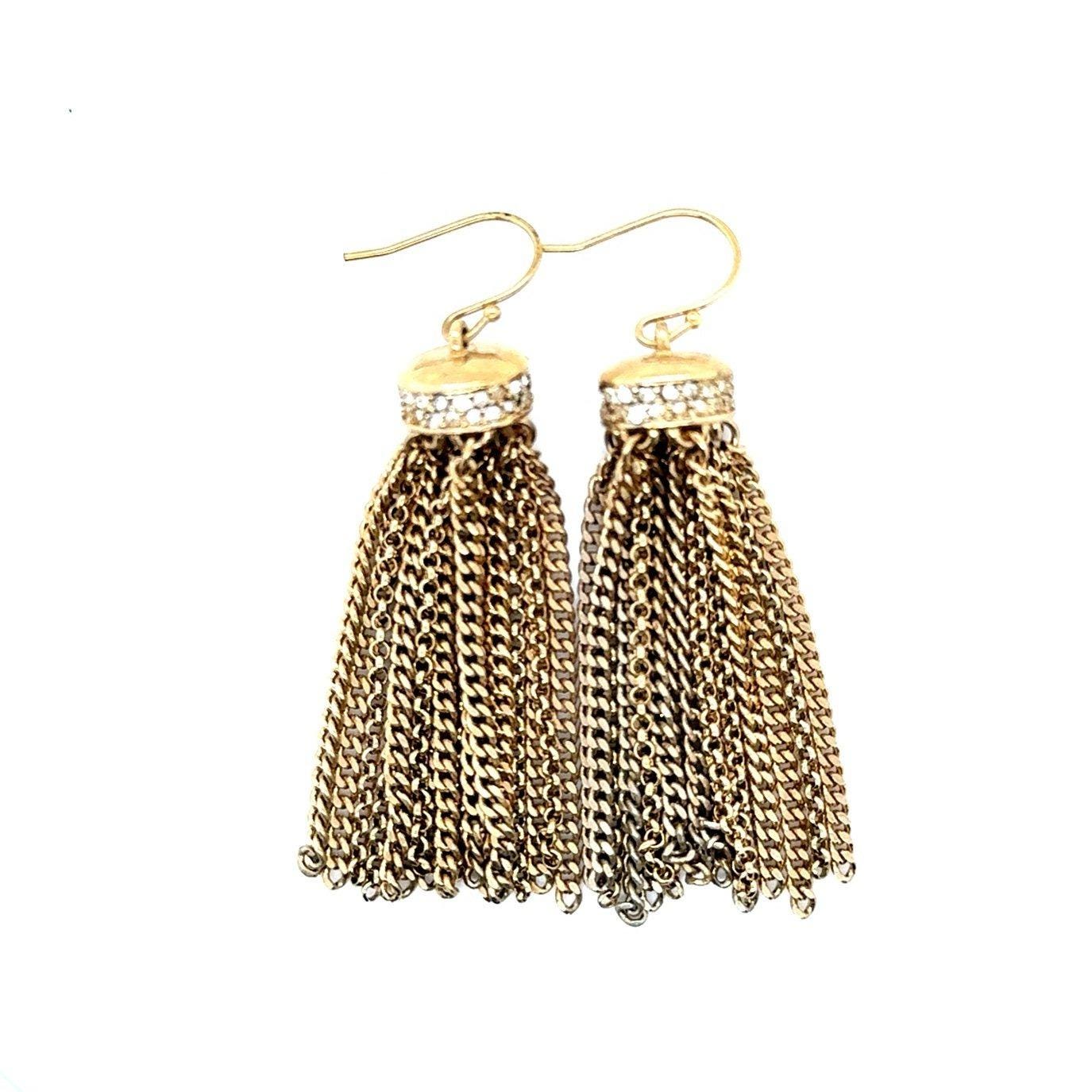 Crystals Fringe Earrings