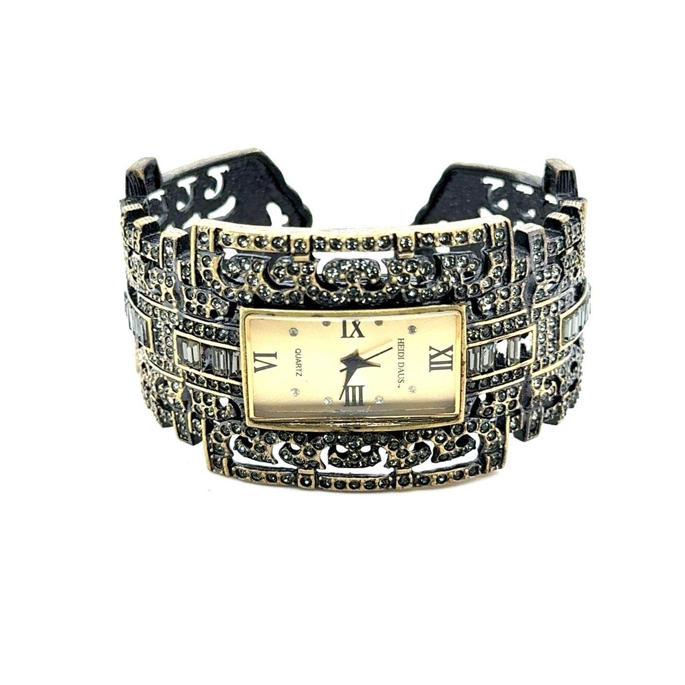 Heidi Daus Swarovski Statement Cuff Watch