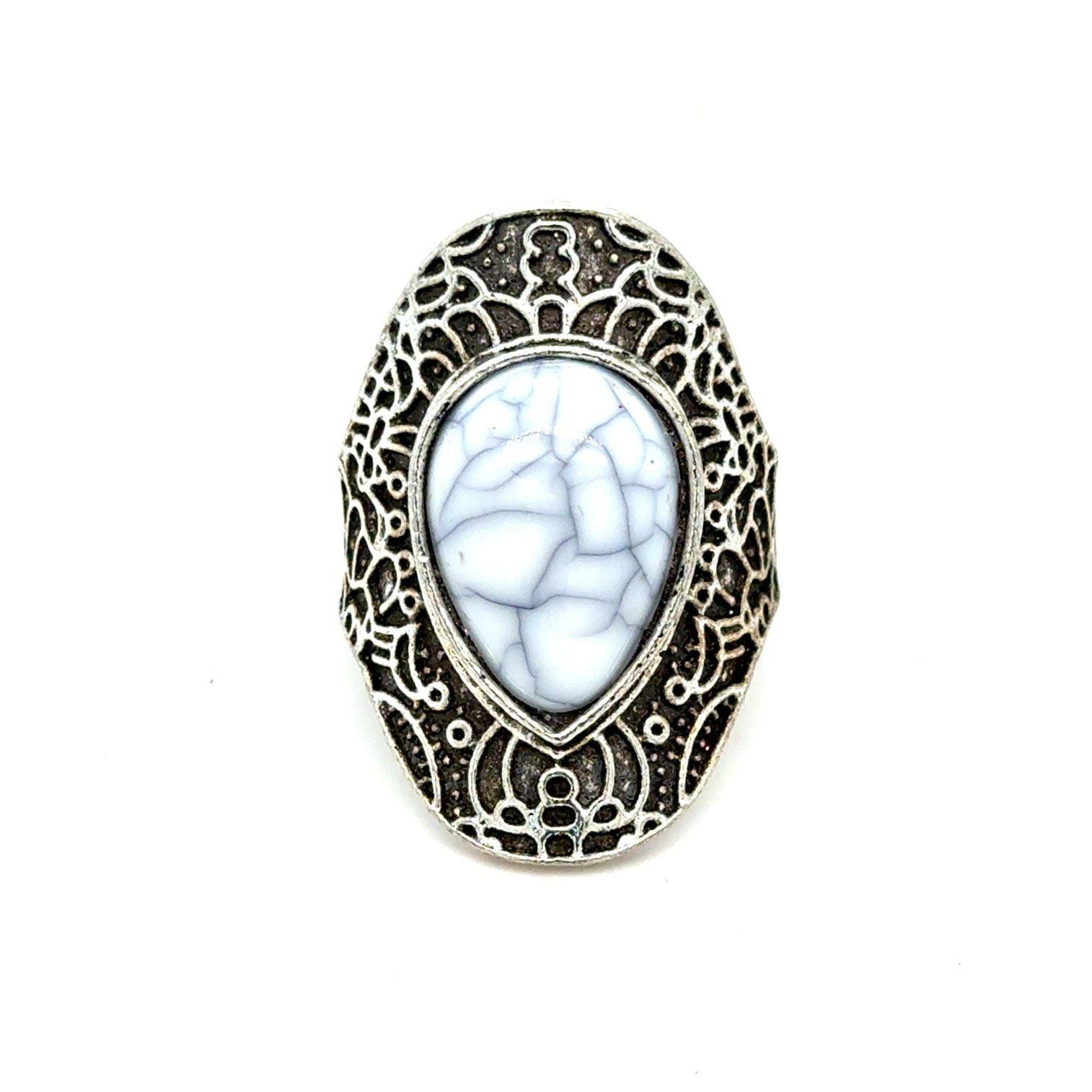 Large White Specs Ring