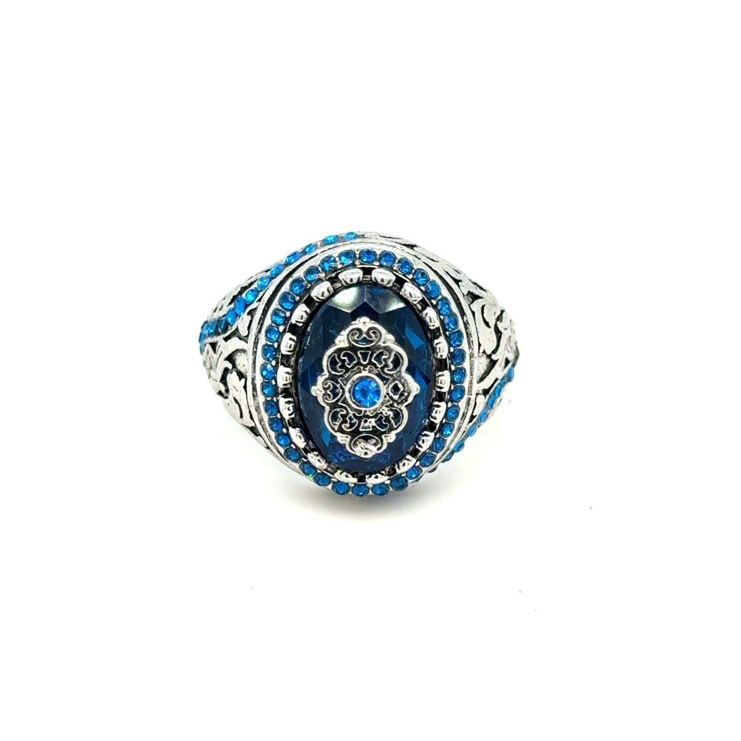 Multi Blue Stones Ring
