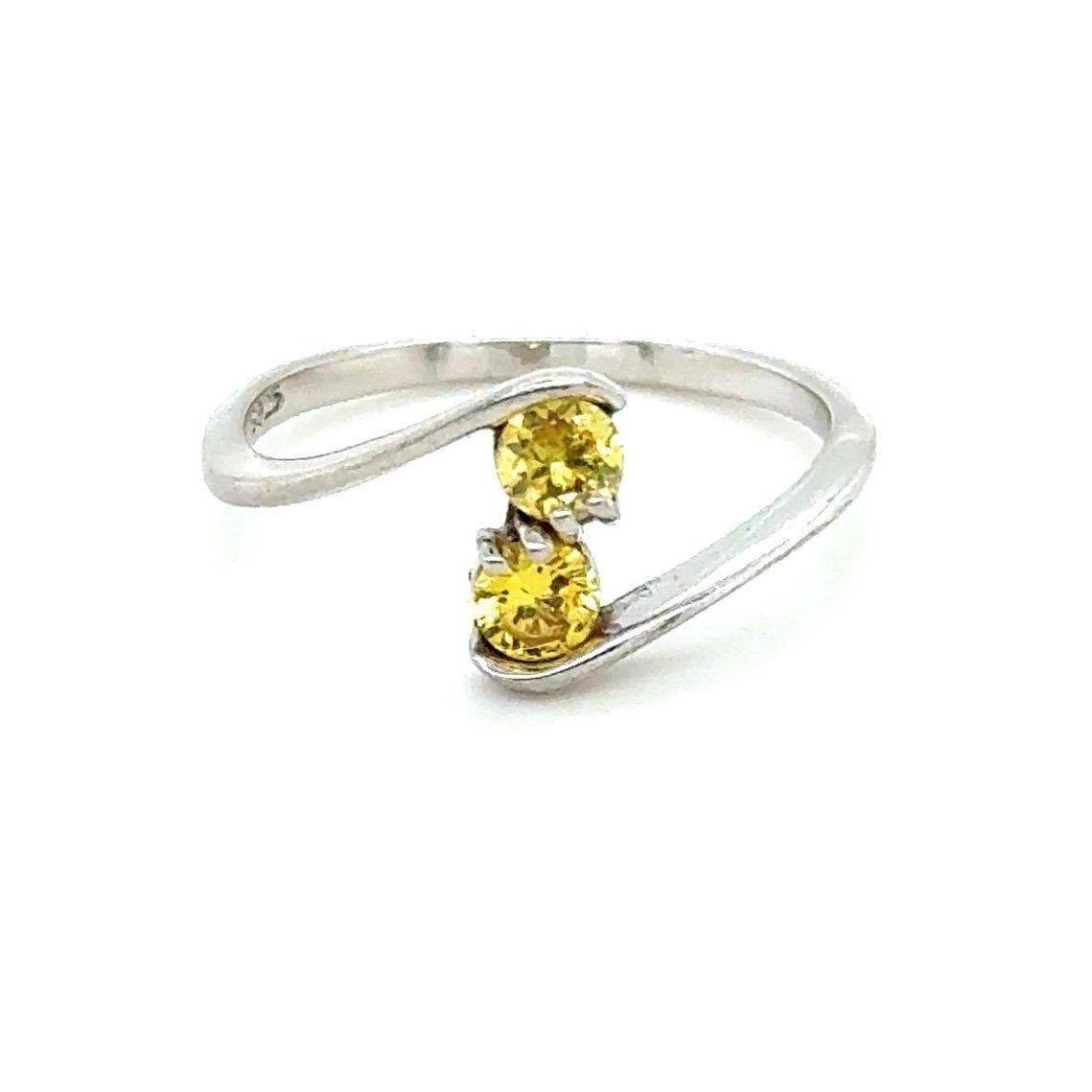 Delicate Silver 925 Lemon Quartz Ring