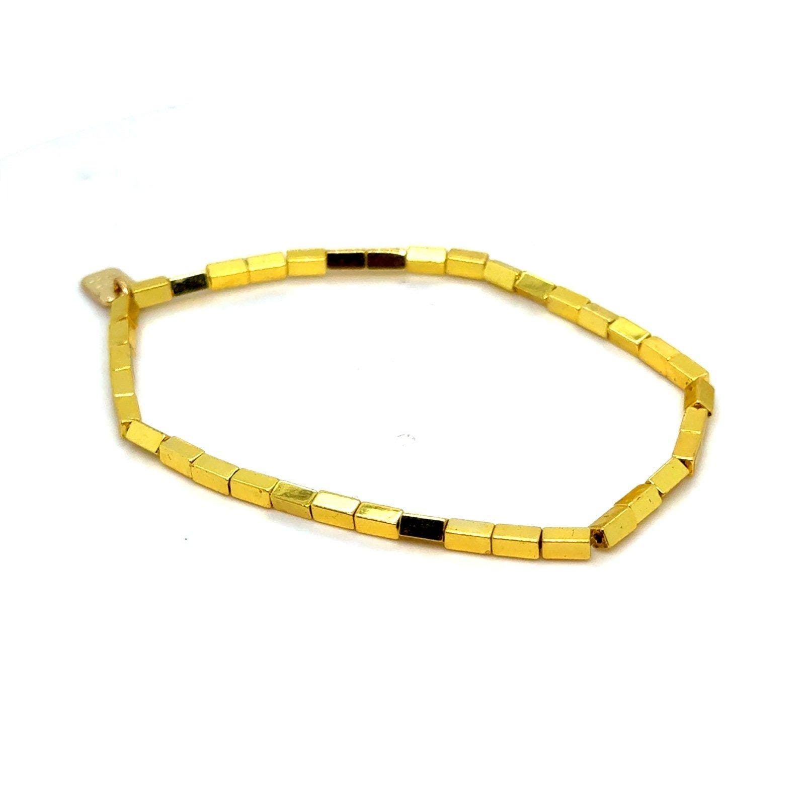 Pura Vida Gold Tubular Link Bracelet