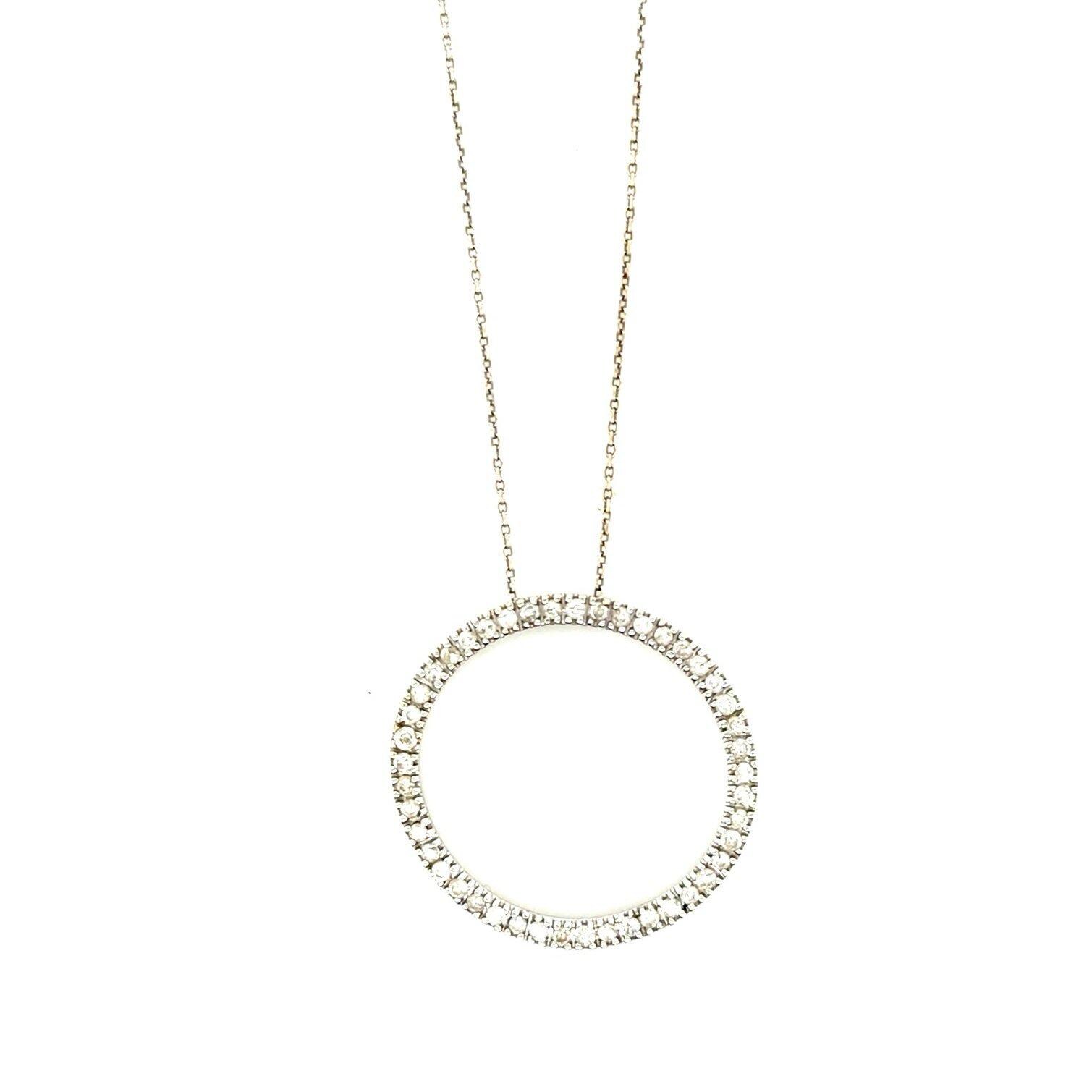 Stunning 14K Gold Eternity Diamond Necklace