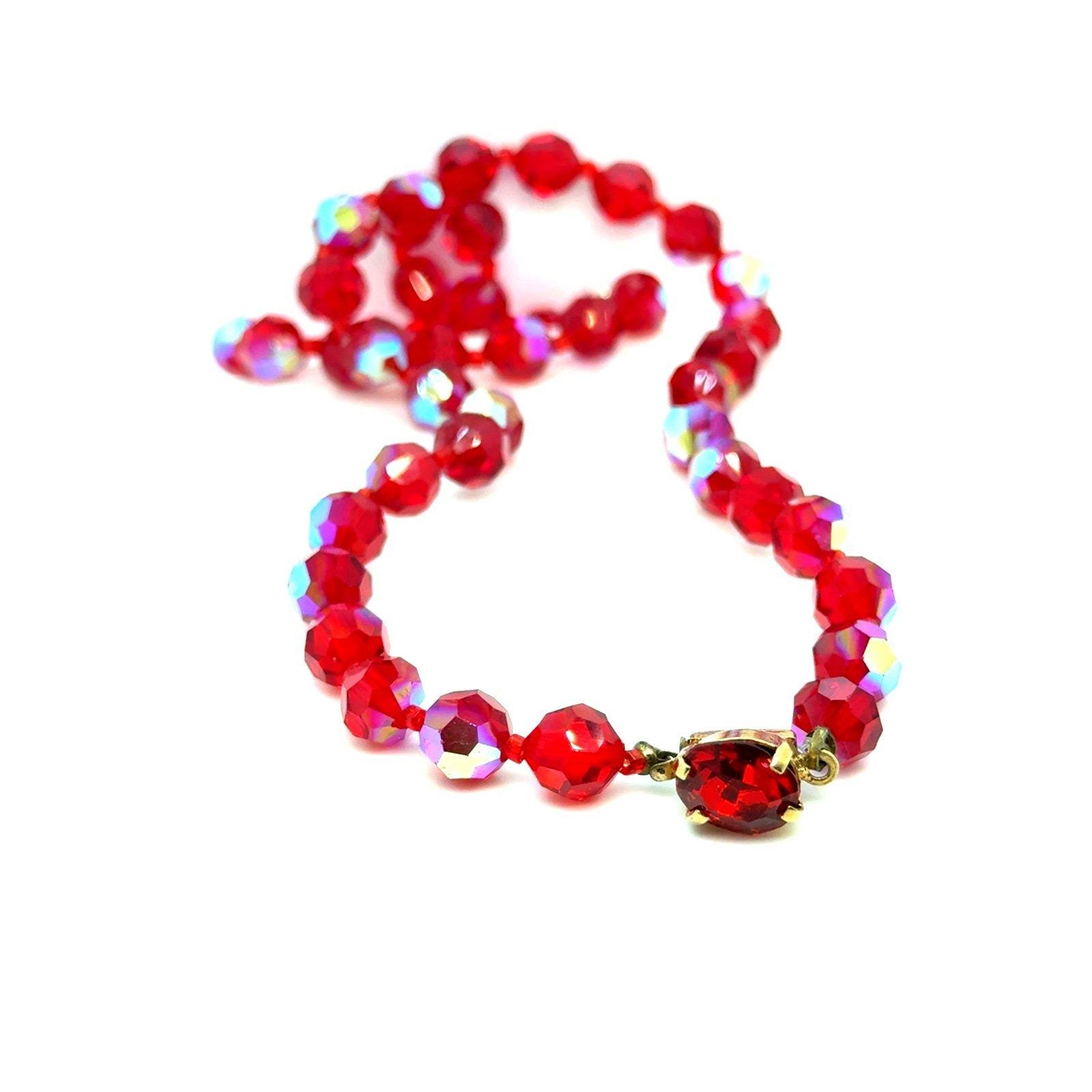 Red Beaded Necklace