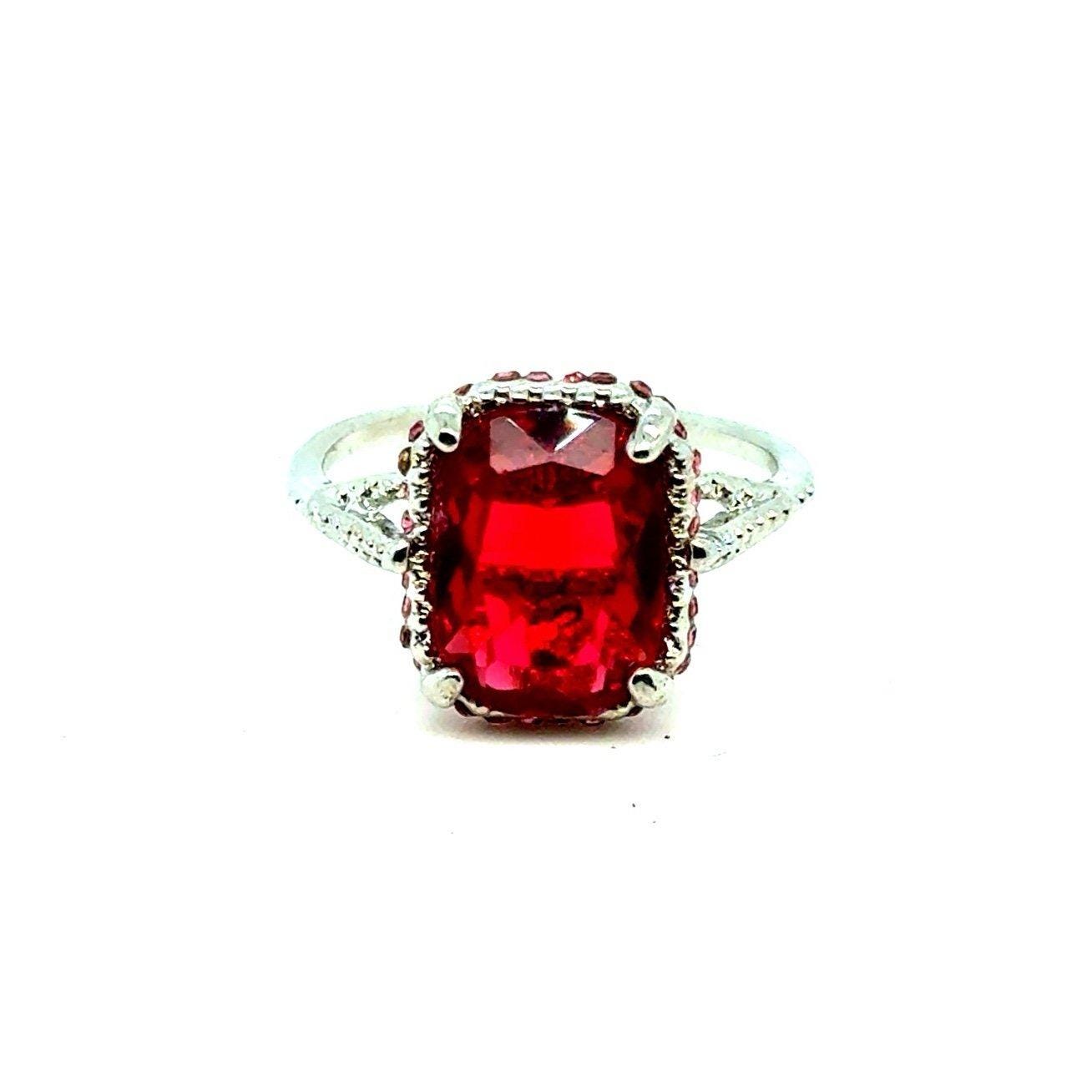 Red with Pink Stones Ring
