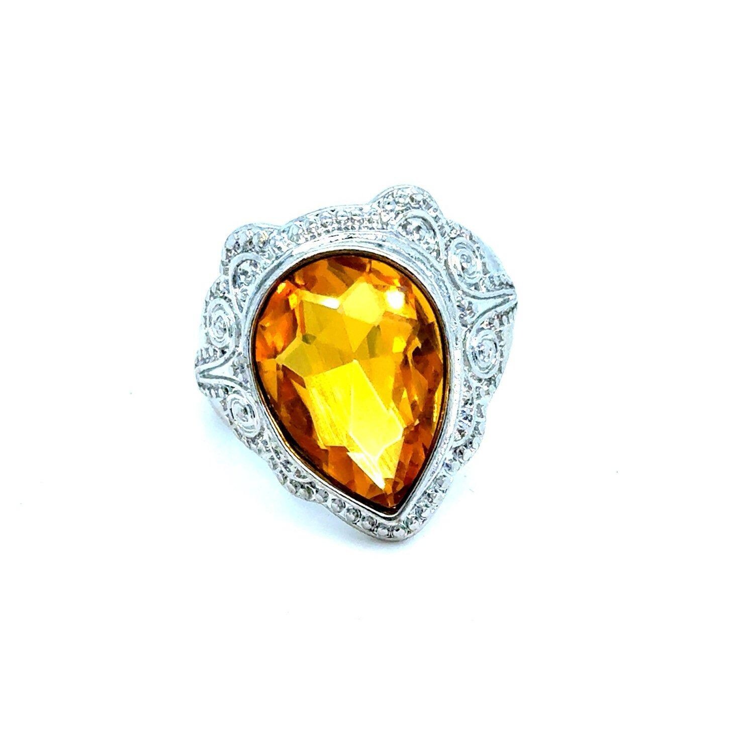 Large Citrine Color Ring