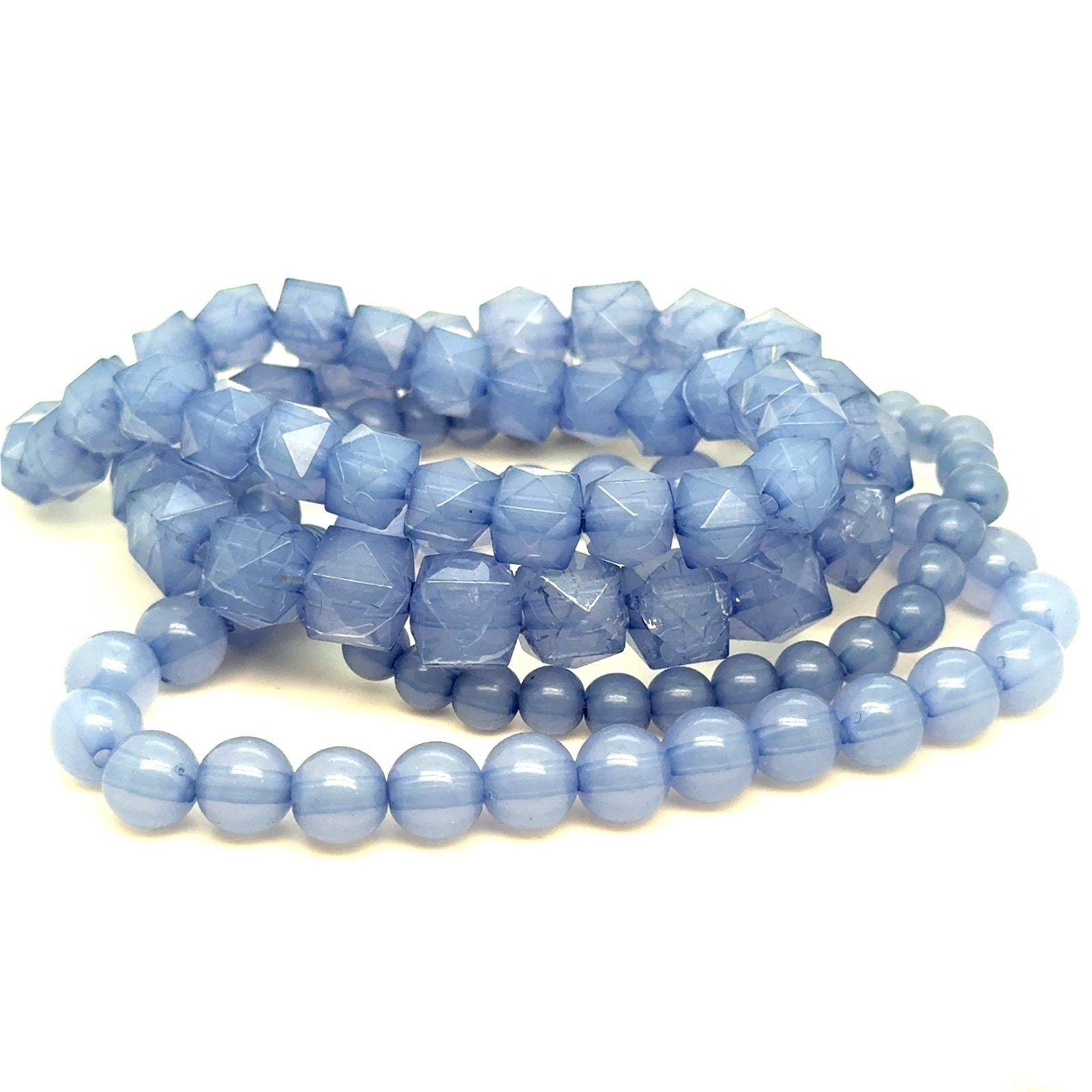 Baby Blue Beaded Bracelets