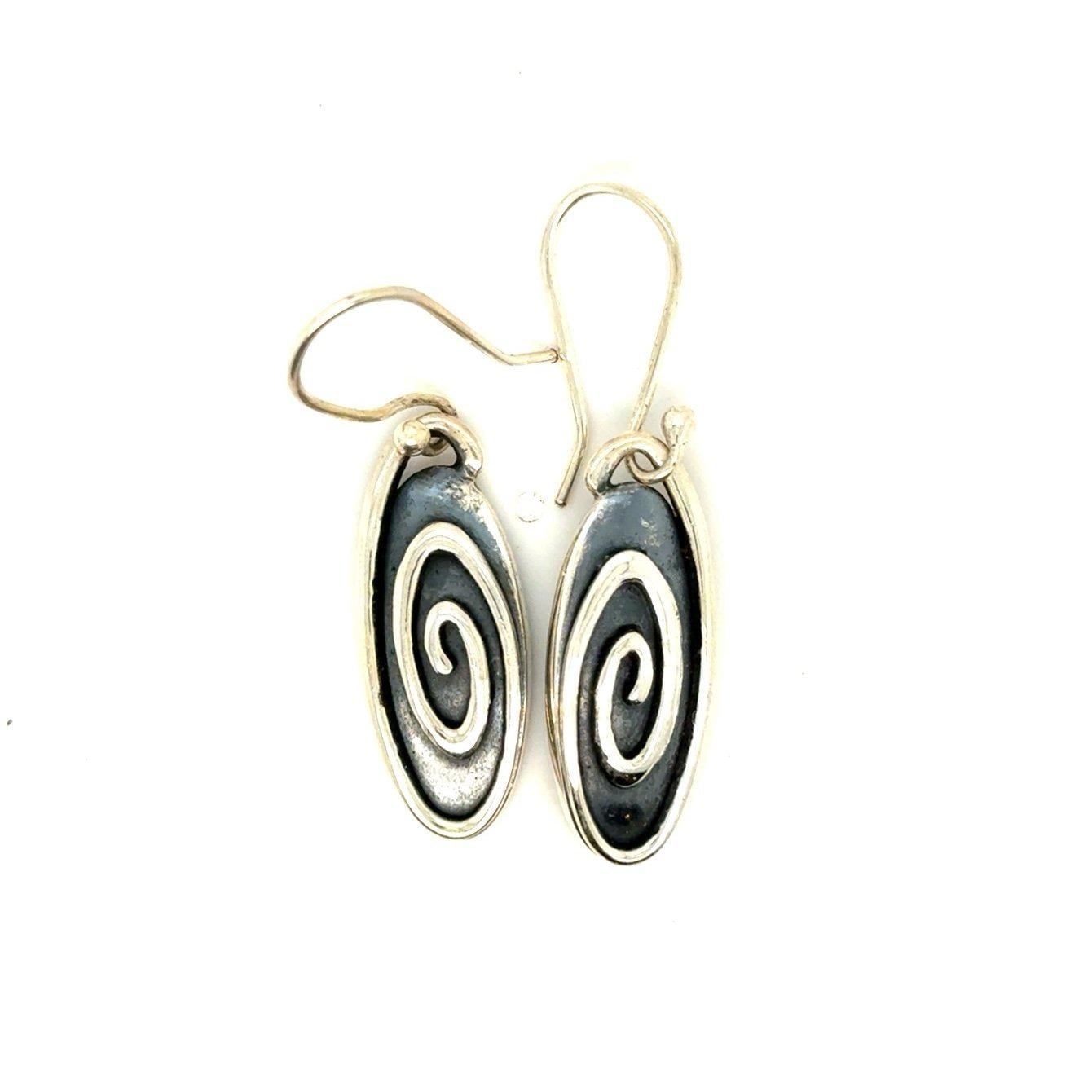 Carolyn Relios Pollack Swirl 925 Silver Earrings