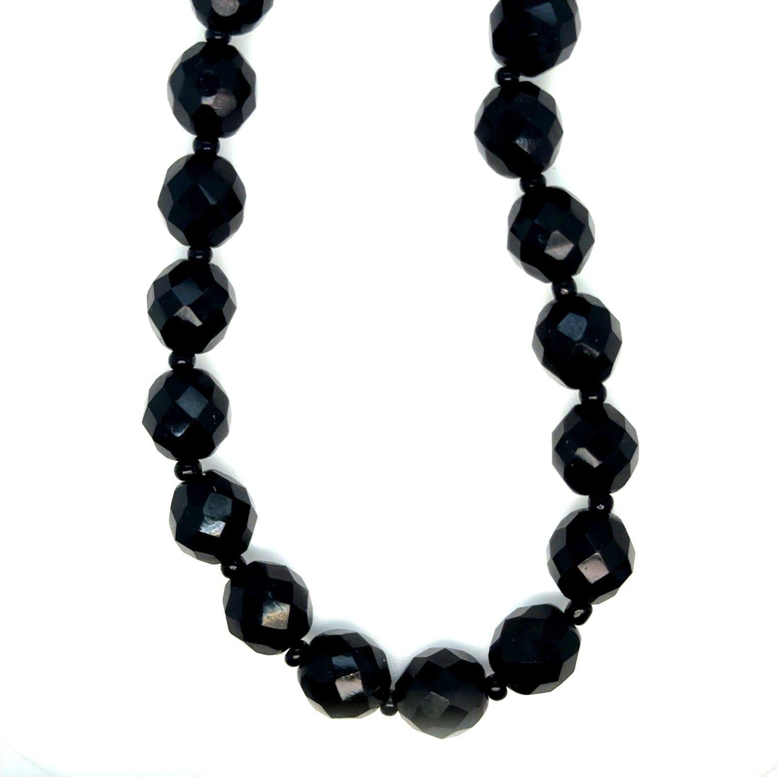 Onyx Color Bead Necklace
