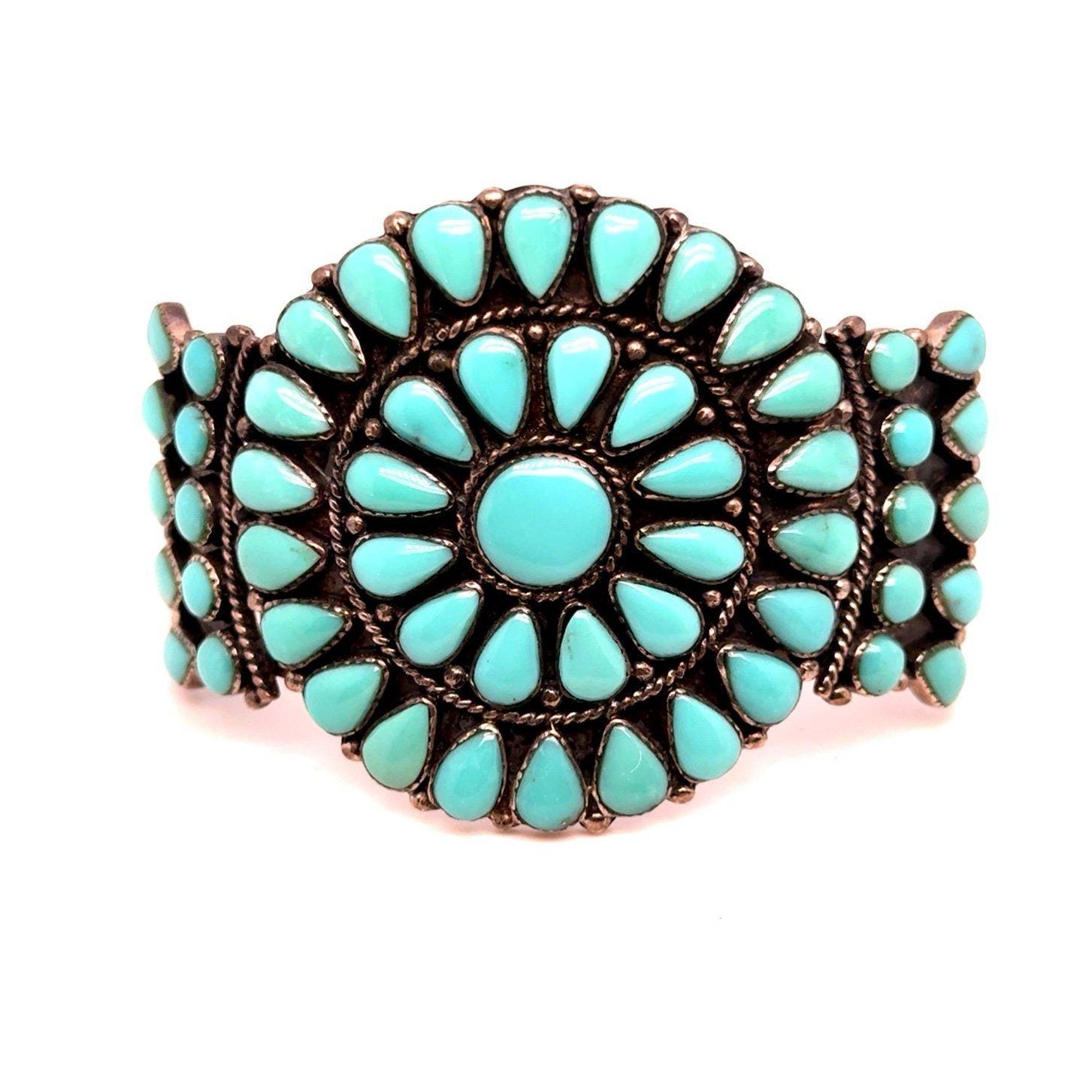 Vintage Sterling Turquoise Cuff