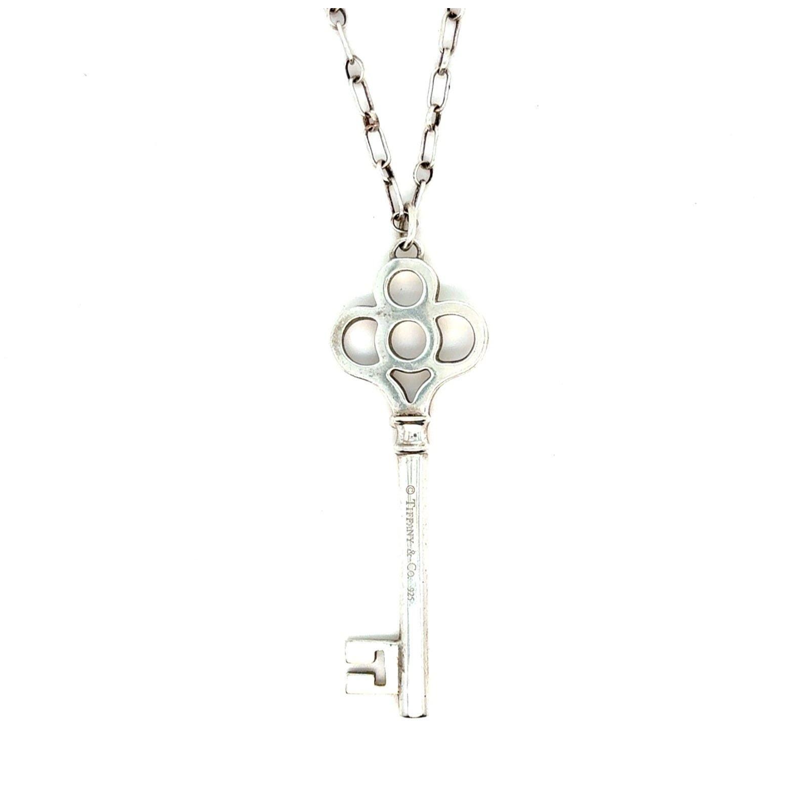 T&Co. 925 Large Key Pendant Necklace