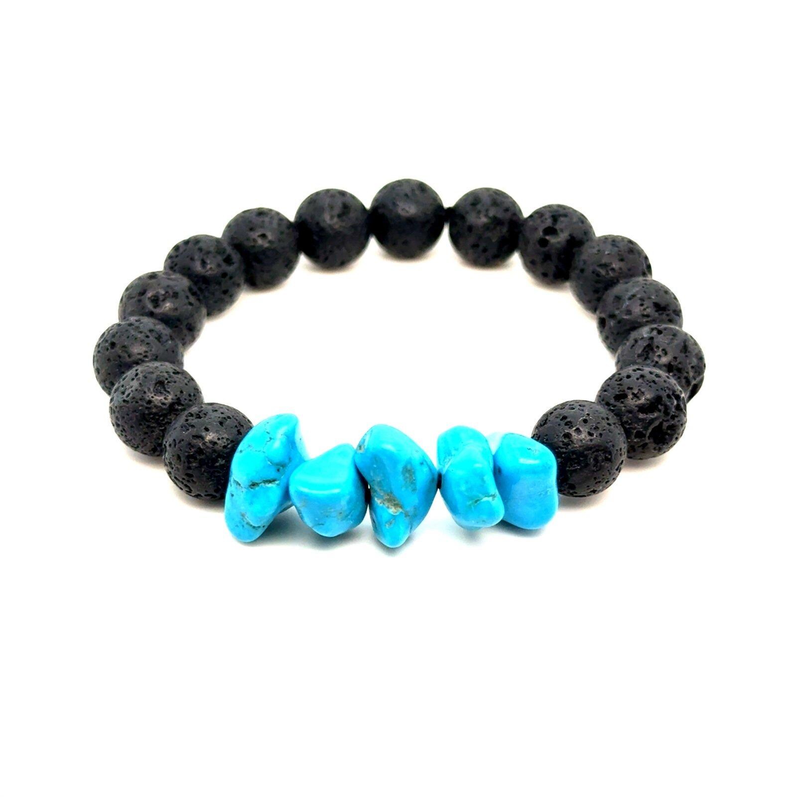 Black Bead Turquoise Bracelet
