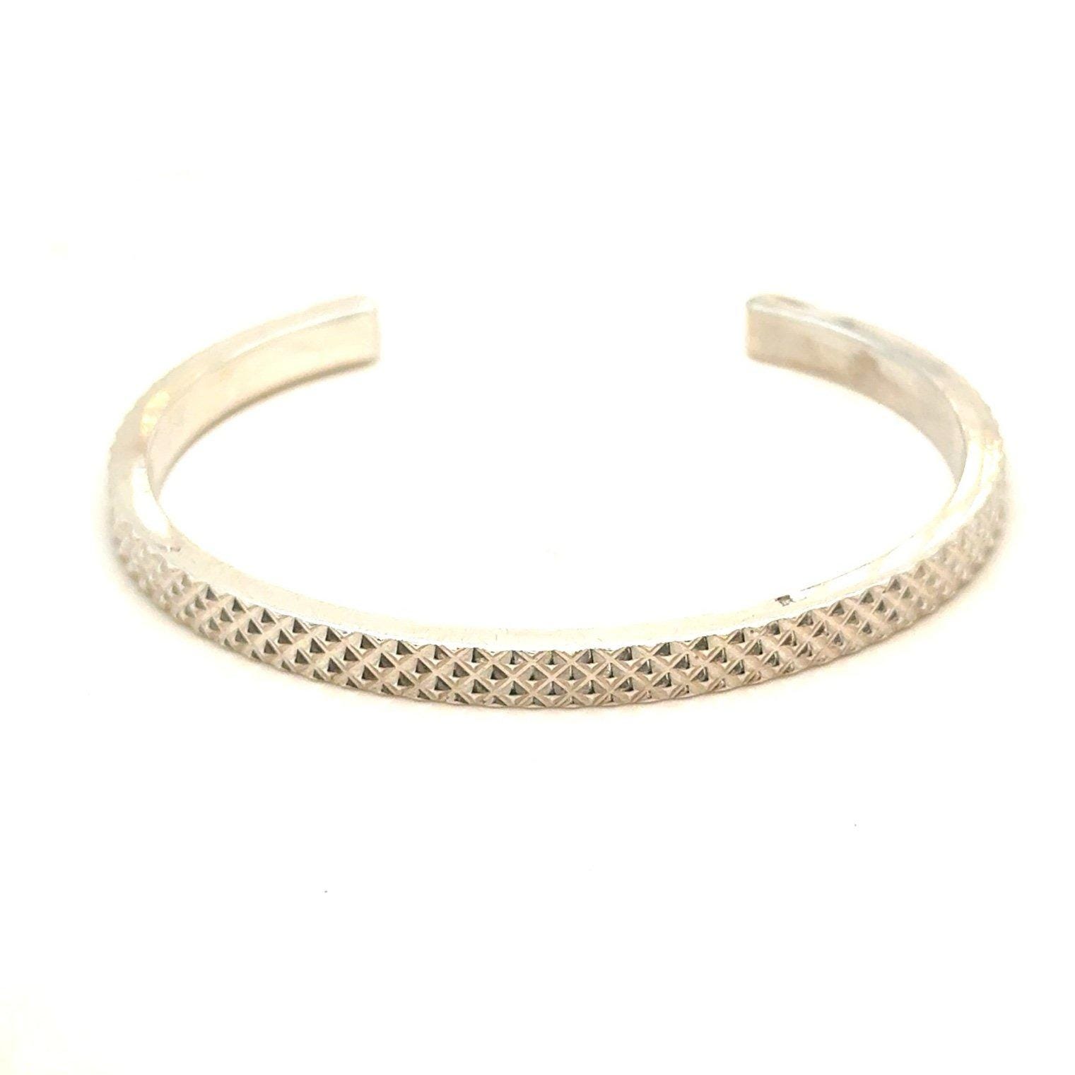 T&Co. 925 Waffle Textured Open Cuff