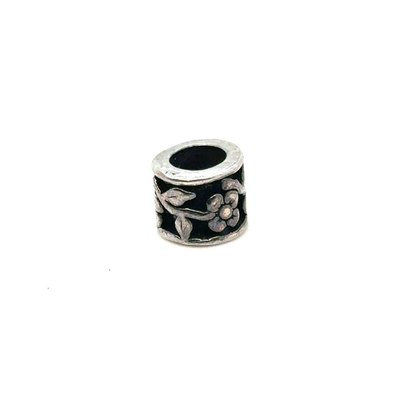 Silver 925 Flower Barrel Charm