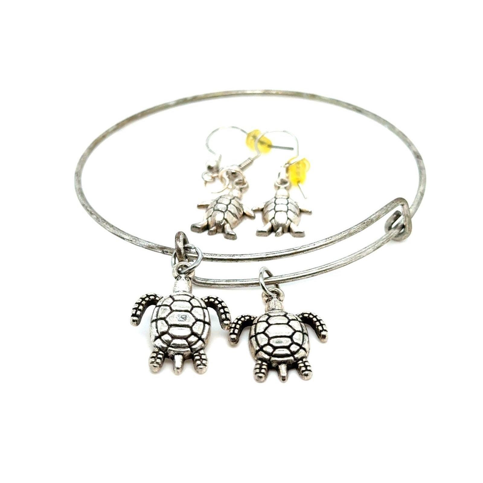 Turtle Bangle & Earrings Set