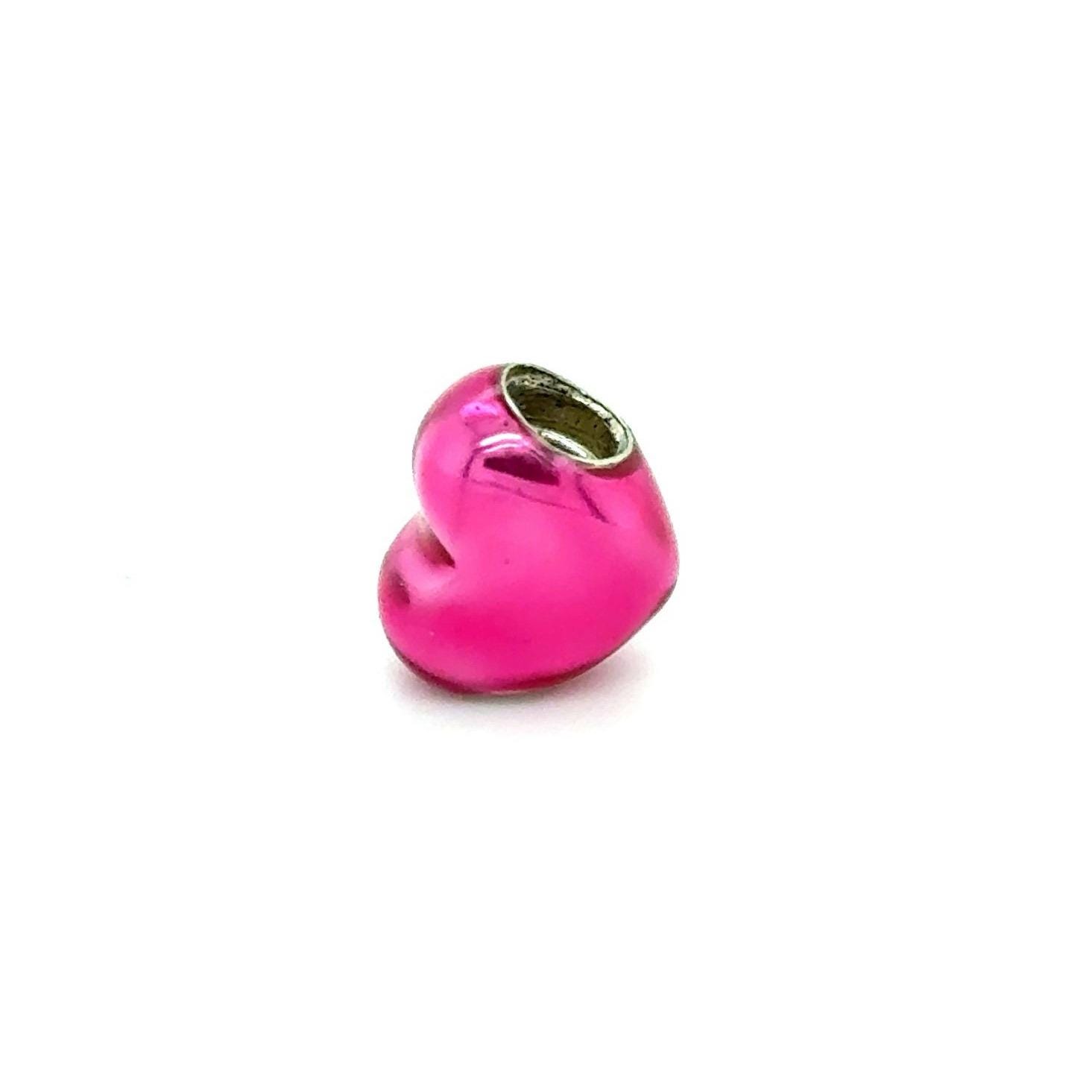 Pandora Pink Heart Metallic Charm