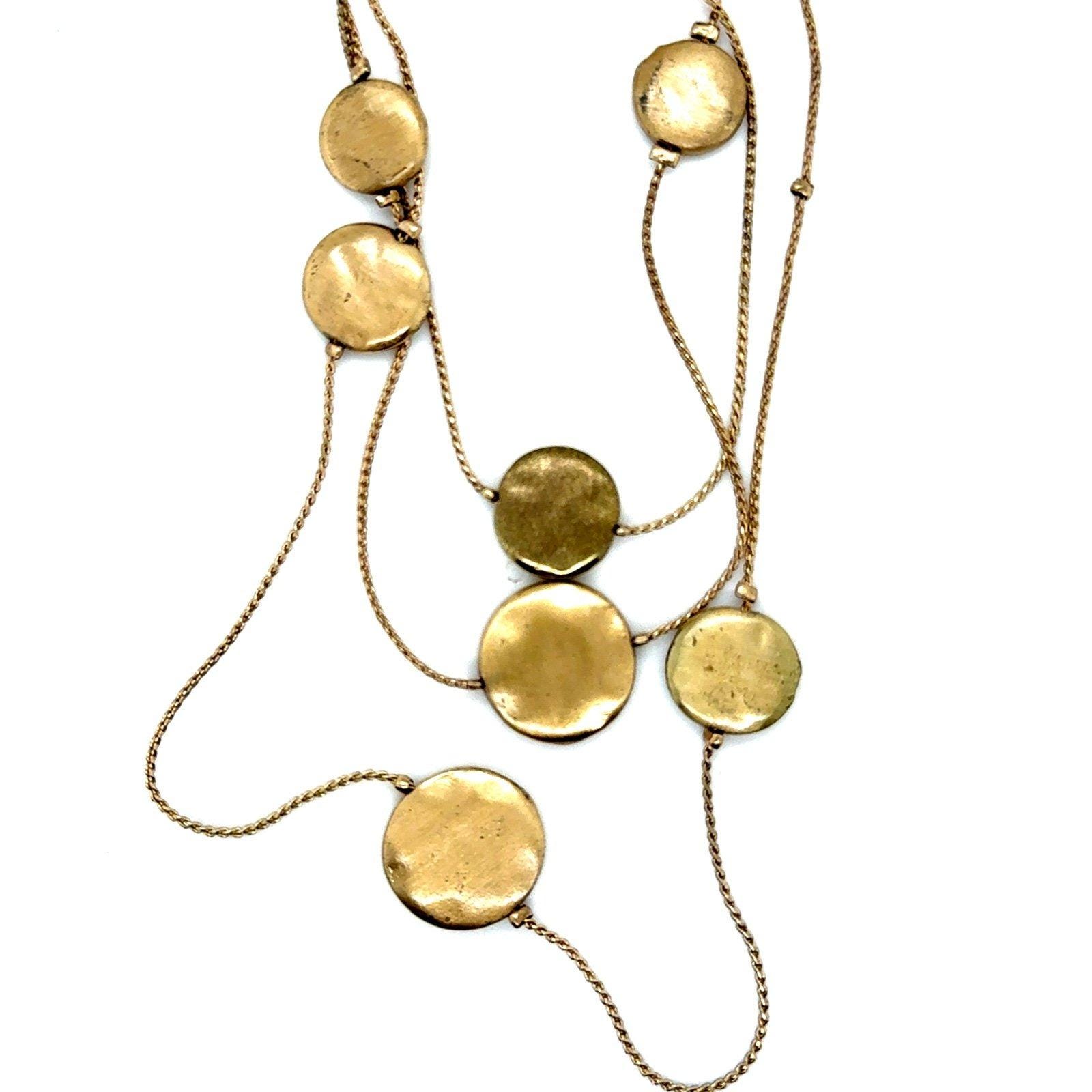 Triple Layered Matte Discs Necklace