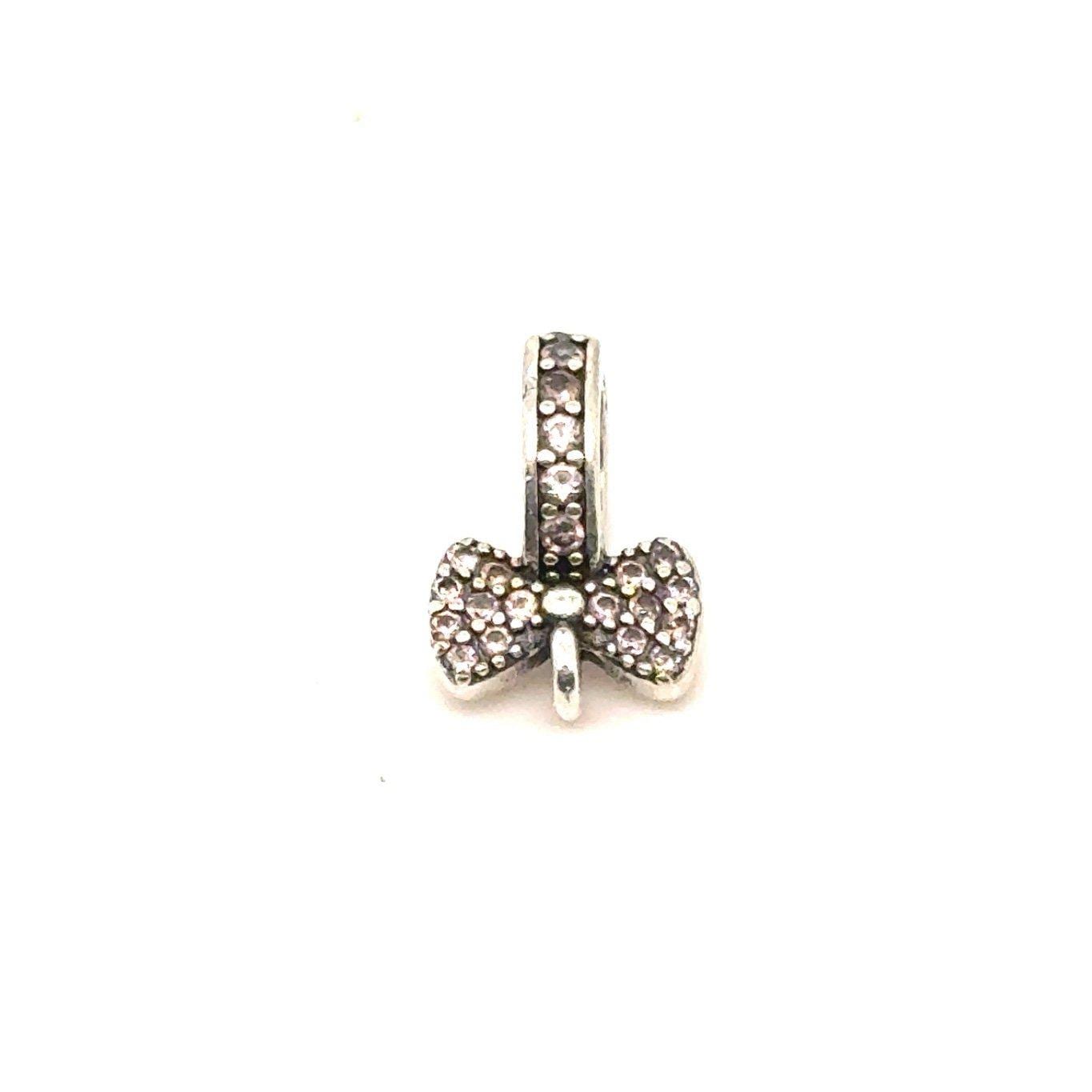 S925 Pave Cz Bow Charm