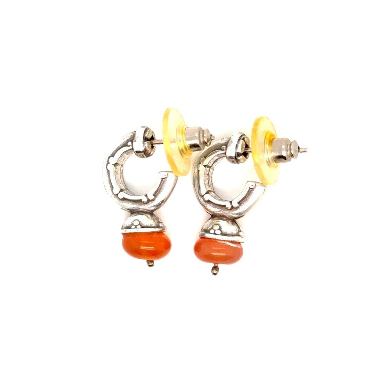 Brighton Carved Agate Stud Earrings