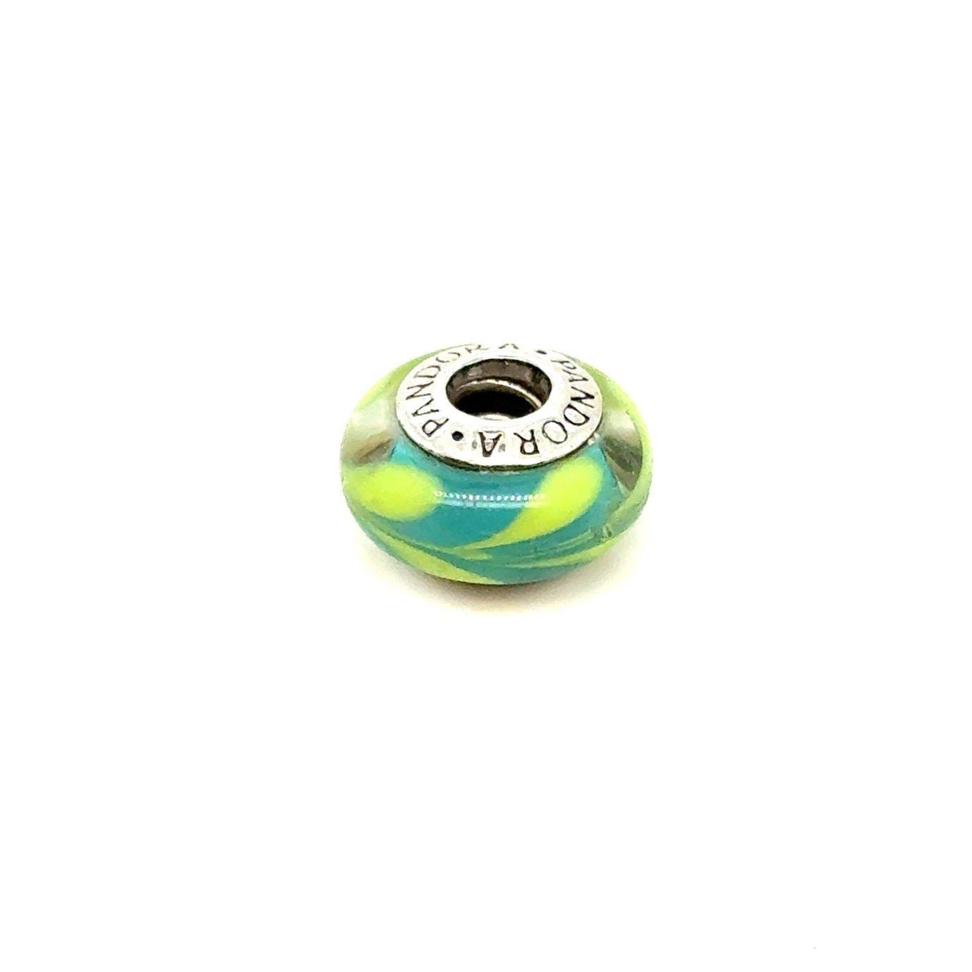 Pandora Green Murano Glass Spiral Charm