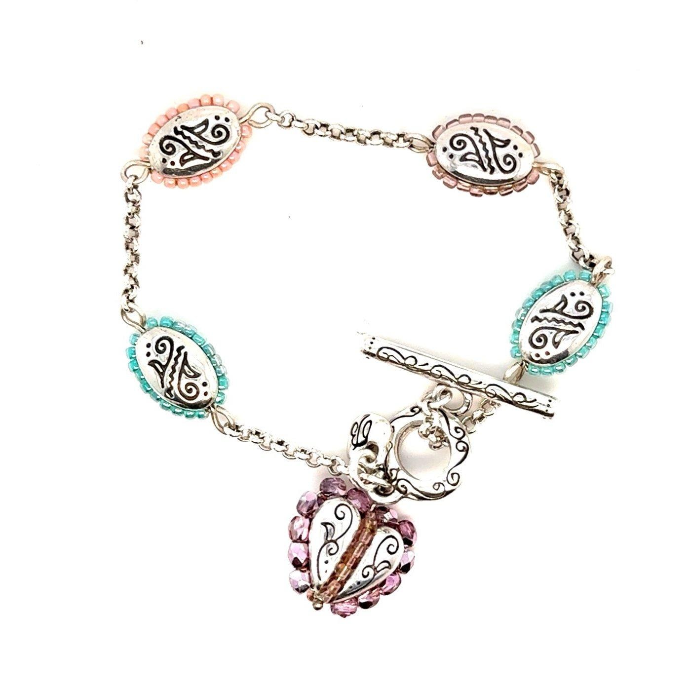 Brighton Beaded Heart Toggle Bracelet