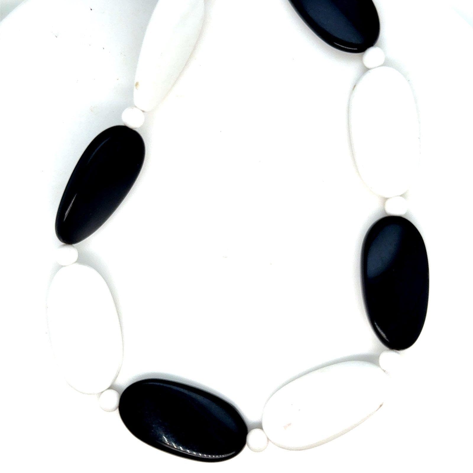 Black/White Beaded Necklace