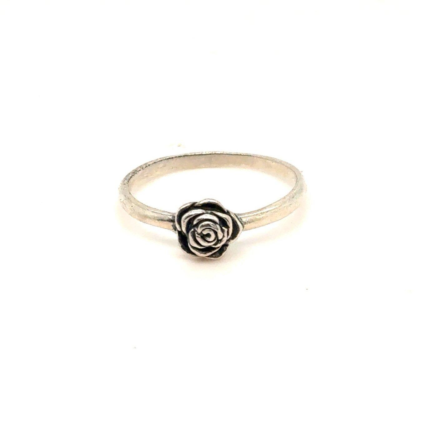 Skinny Sterling Rose Ring