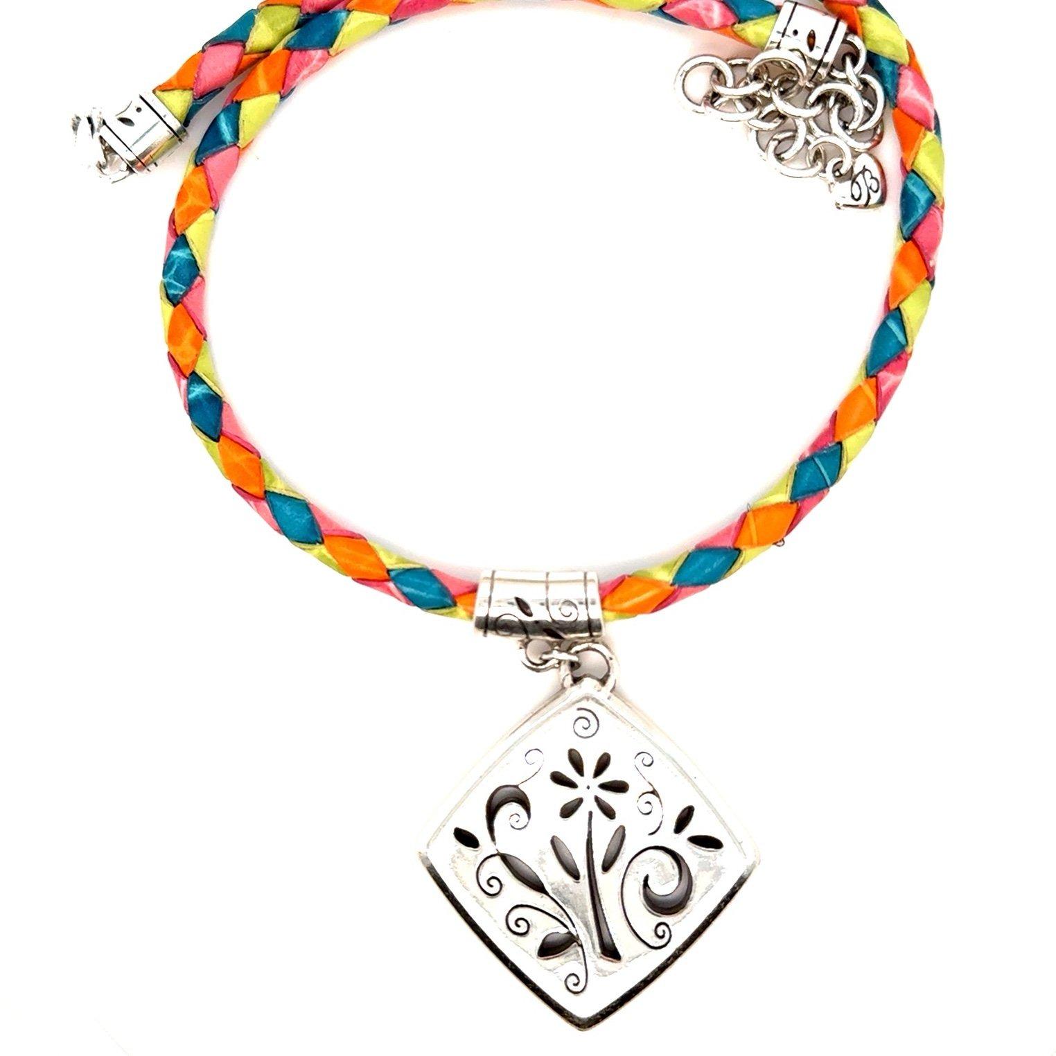 Brighton Colorful Leather Charm Necklace