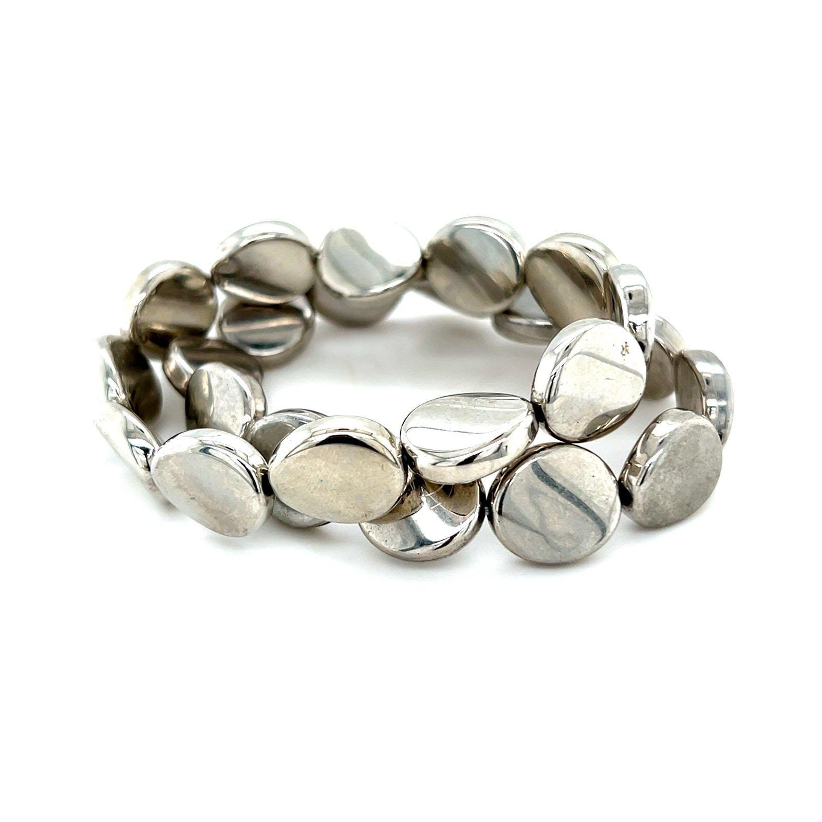 2 Discs Design Stretch Bracelets