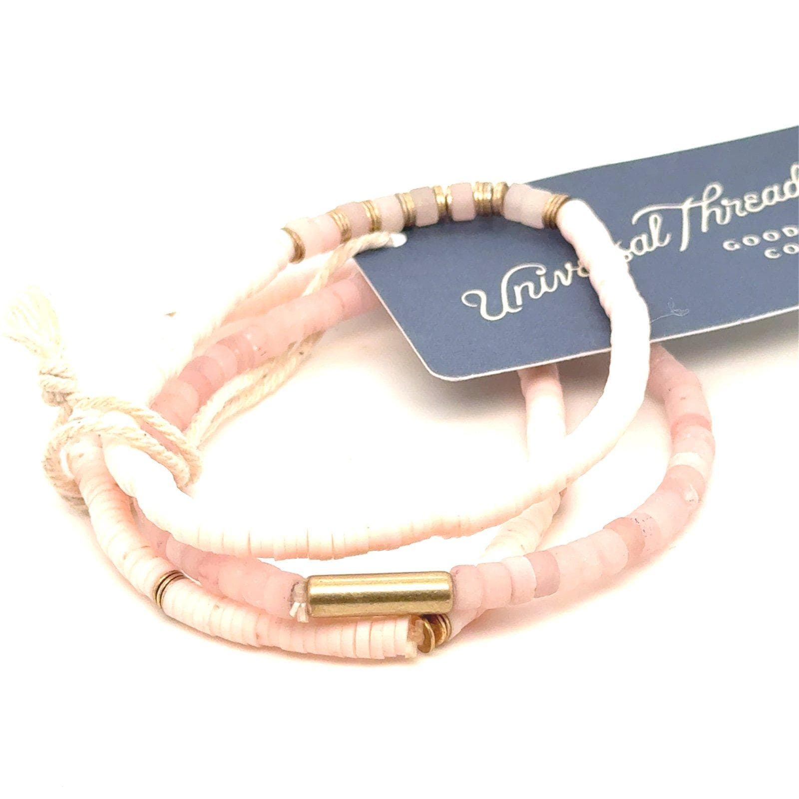 3 Pink Universal Thread Bracelets
