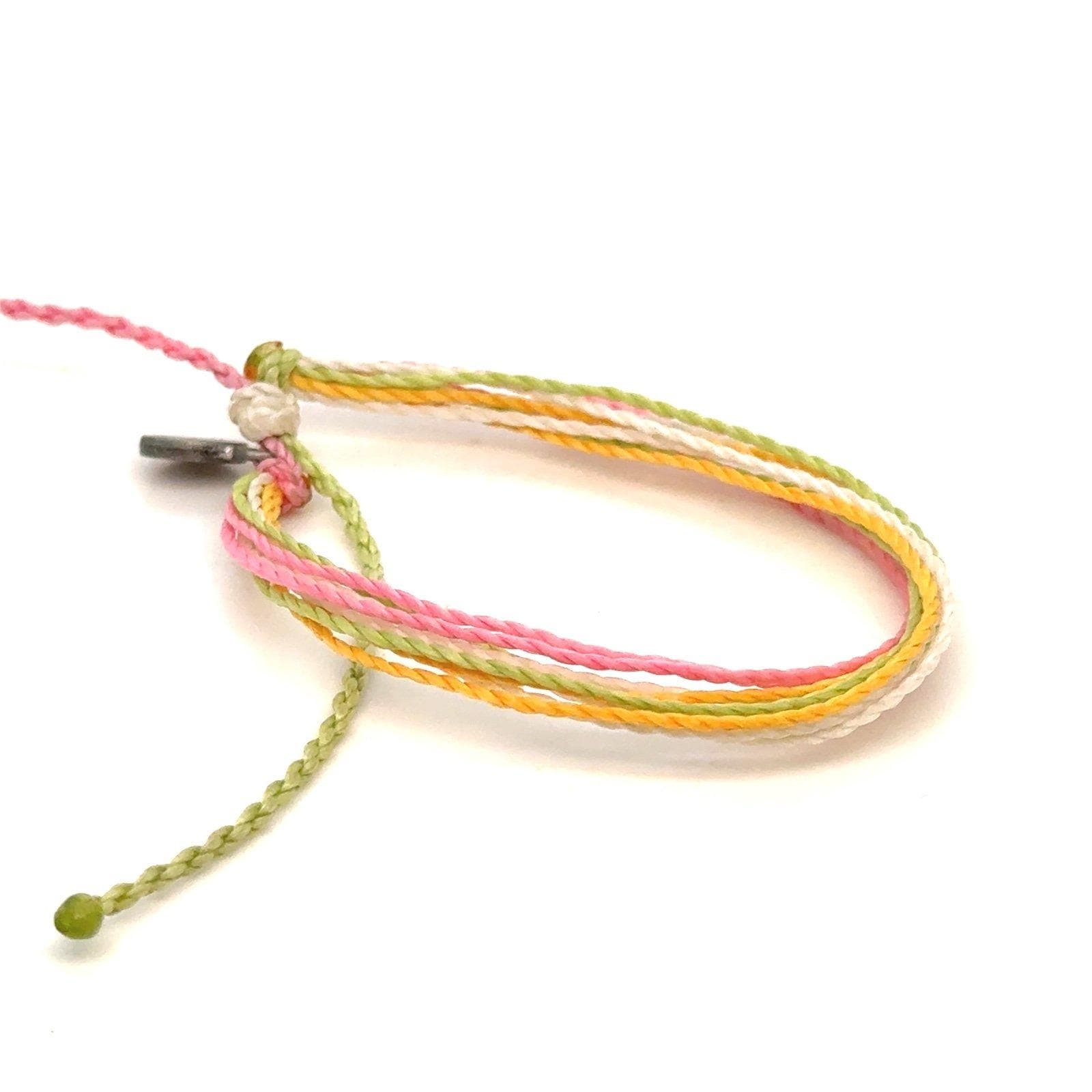 Pura Vida Pink/Yellow/Green/White Bracelet